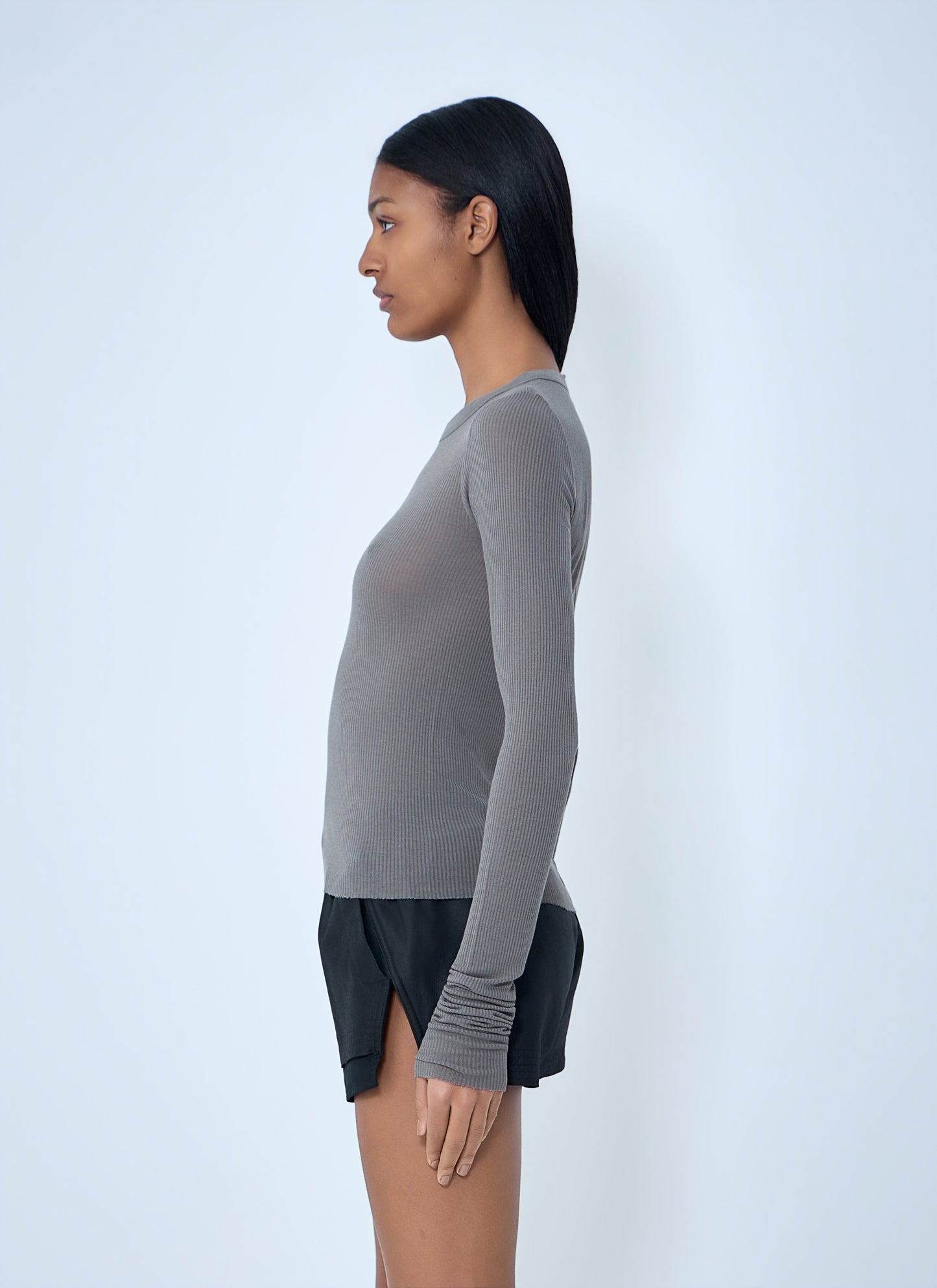 Rick Owens Women Ribbed Long Sleeve T-Shirt RICK OWENS