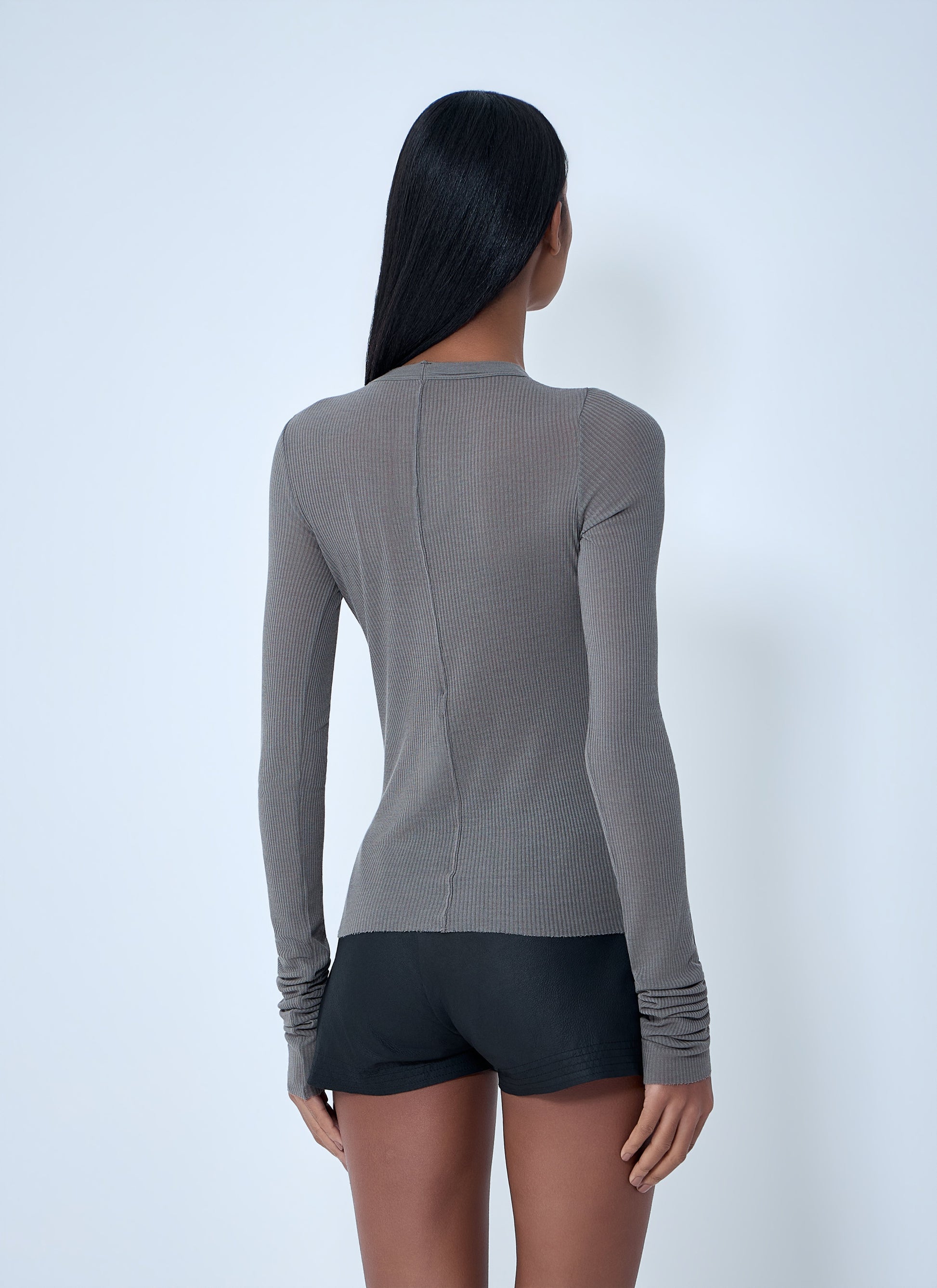 Rick Owens Women Ribbed Long Sleeve T-Shirt RICK OWENS