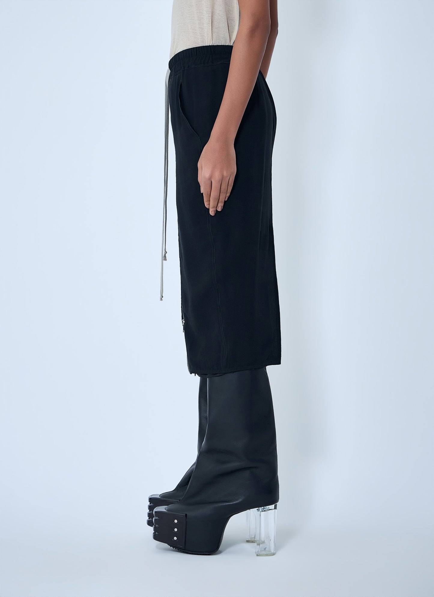 Rick Owens Women Elasticated Midi Skirt RICK OWENS
