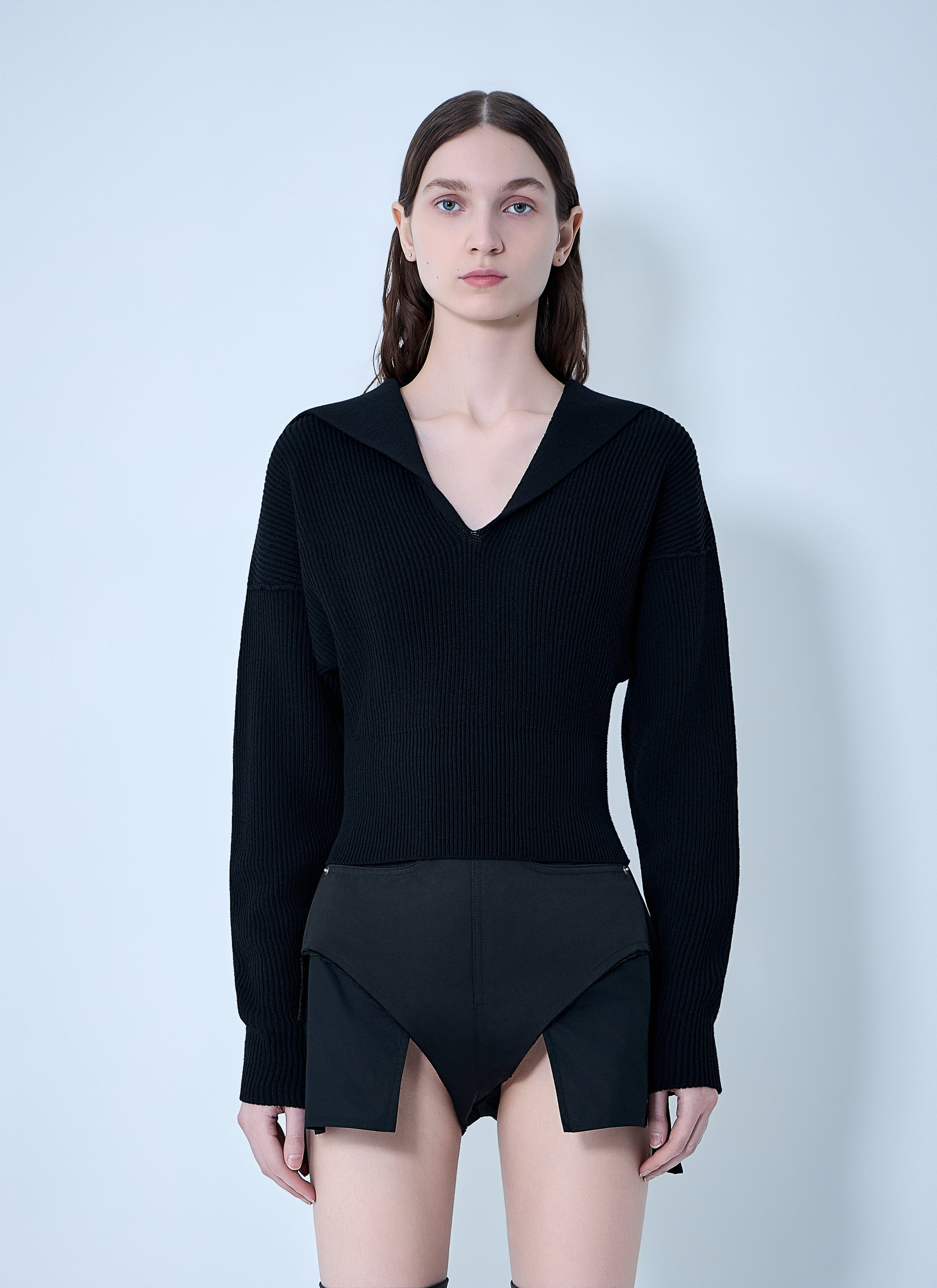 Rick Owens Women Dracu Cropped V Knit RICK OWENS
