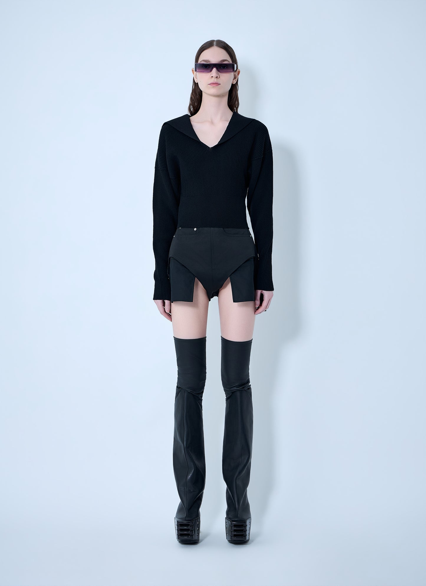 Rick Owens Women Dracu Cropped V Knit RICK OWENS