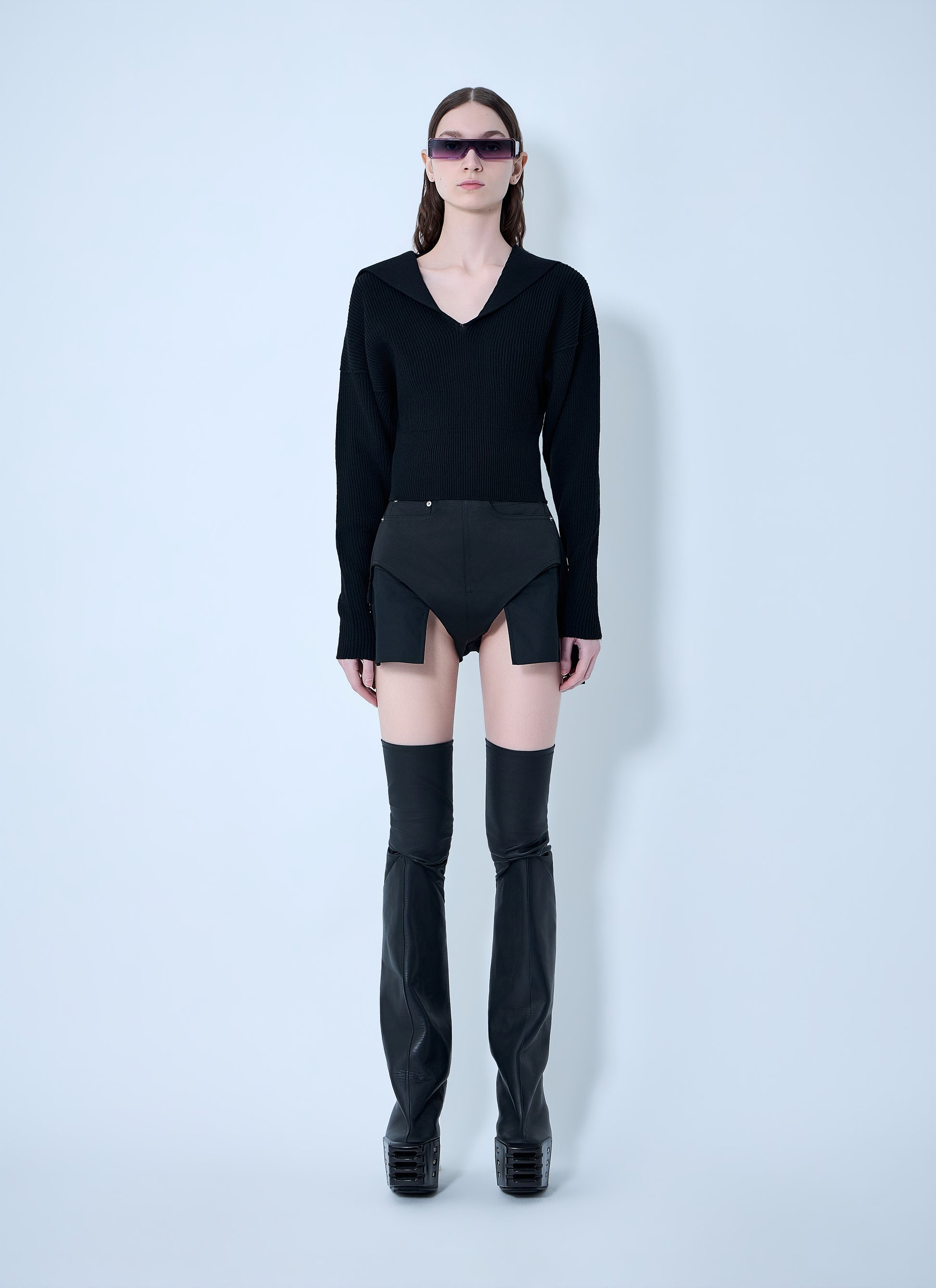 Rick Owens Women Dracu Cropped V Knit RICK OWENS