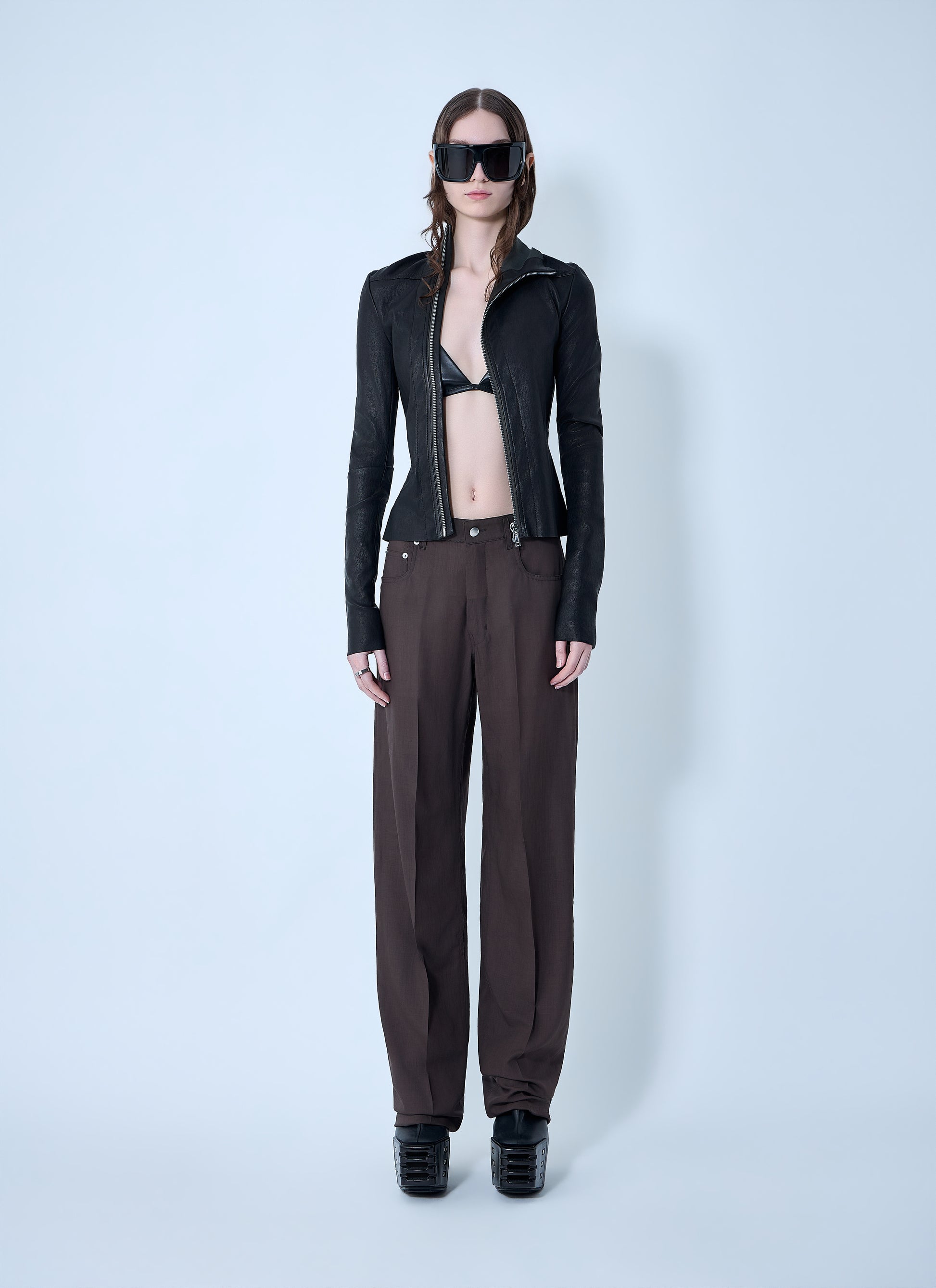 Rick Owens Women Gary Leather Jacket RICK OWENS
