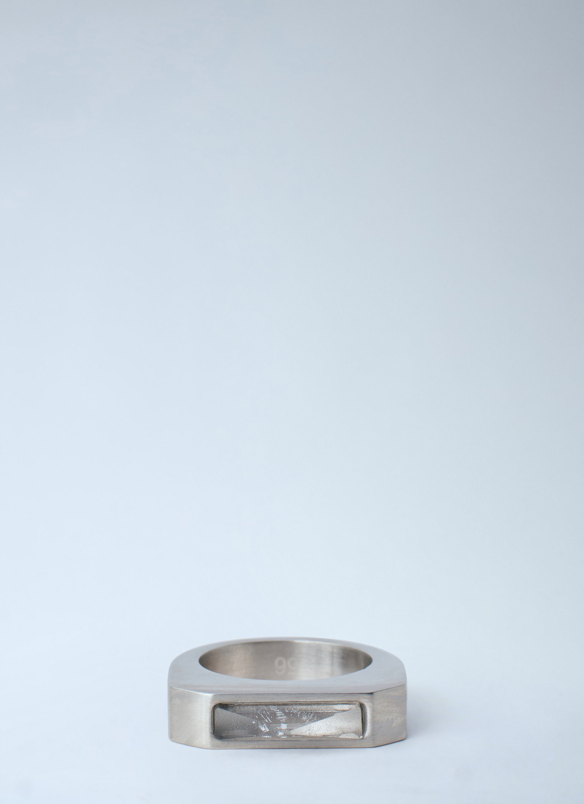Rick Owens Women Pyramid Palladium Brass Ring RICK OWENS