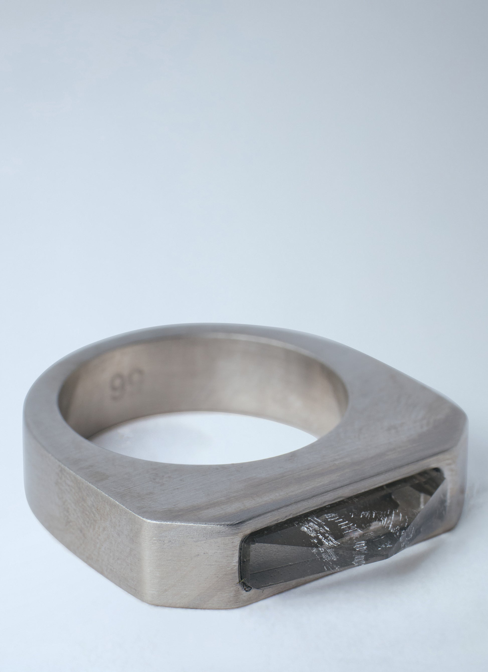 Rick Owens Women Pyramid Palladium Brass Ring RICK OWENS