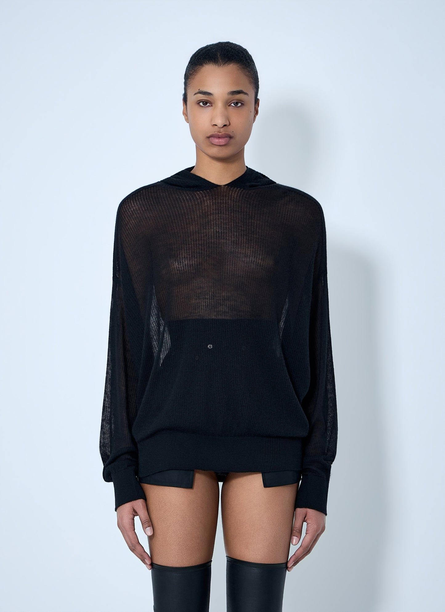 Rick Owens Women Mesh Knit Hoodie RICK OWENS