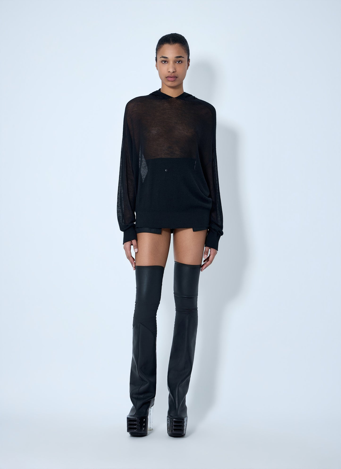 Rick Owens Women Mesh Knit Hoodie RICK OWENS