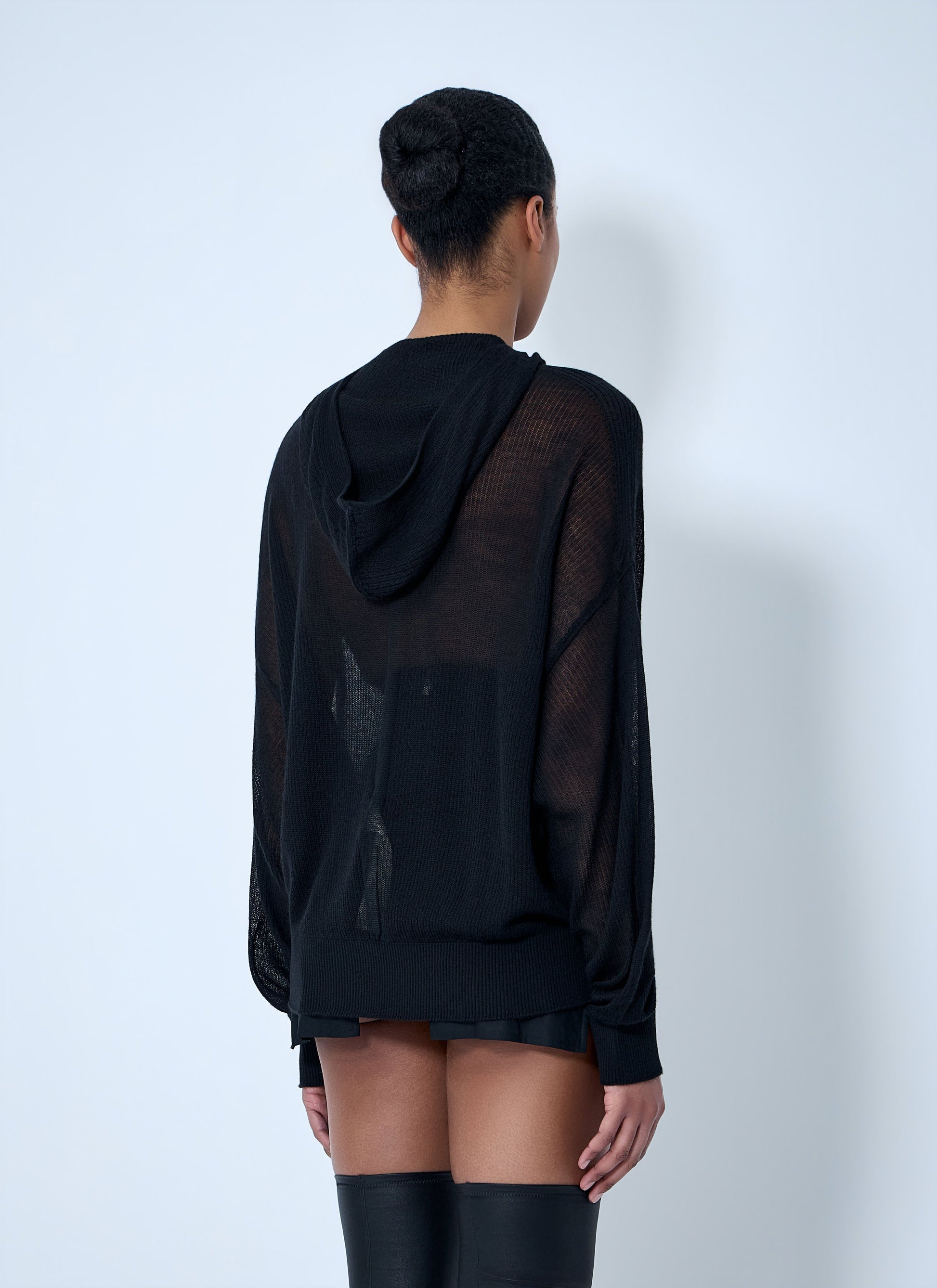 Rick Owens Women Mesh Knit Hoodie RICK OWENS