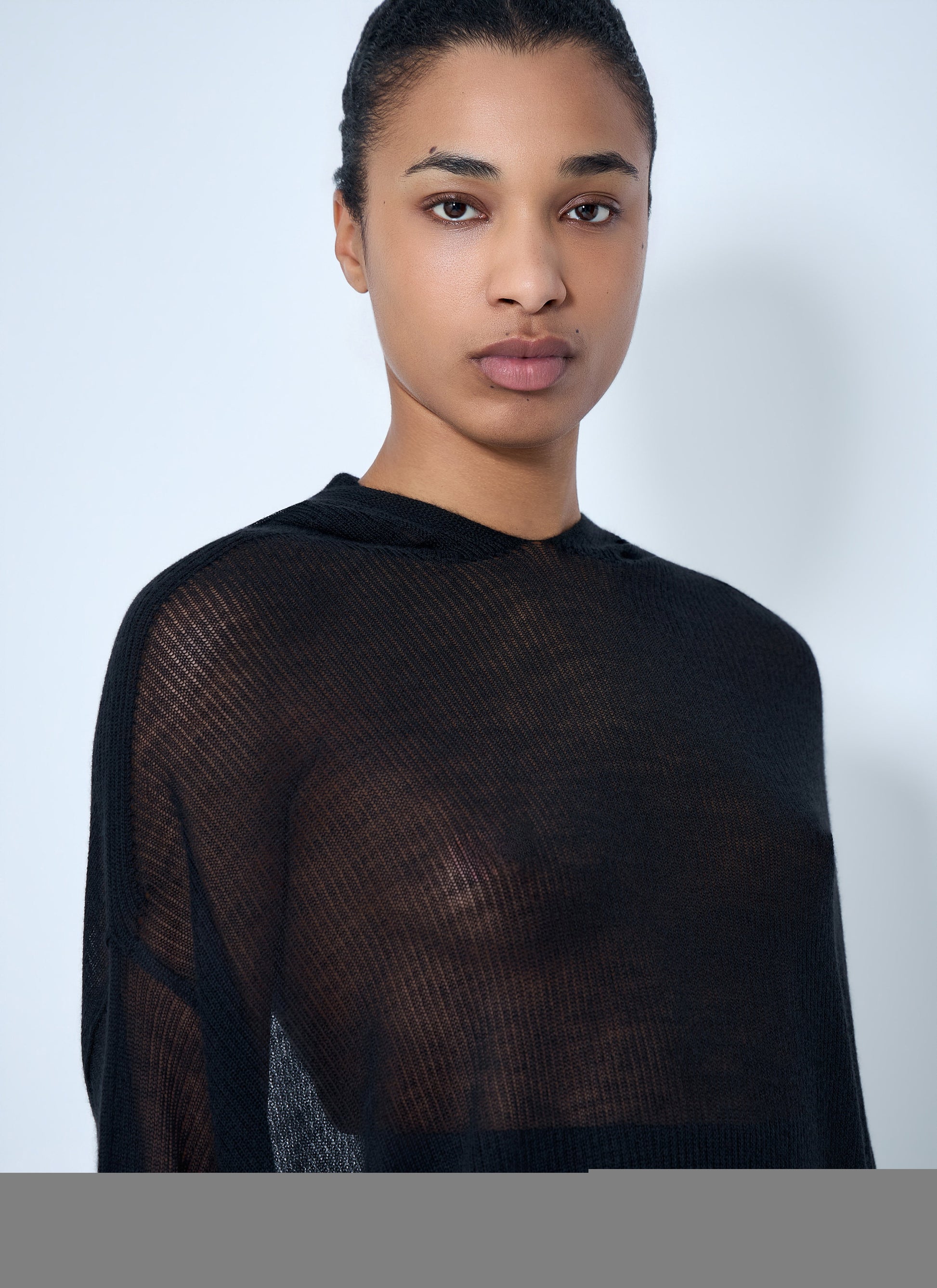 Rick Owens Women Mesh Knit Hoodie RICK OWENS