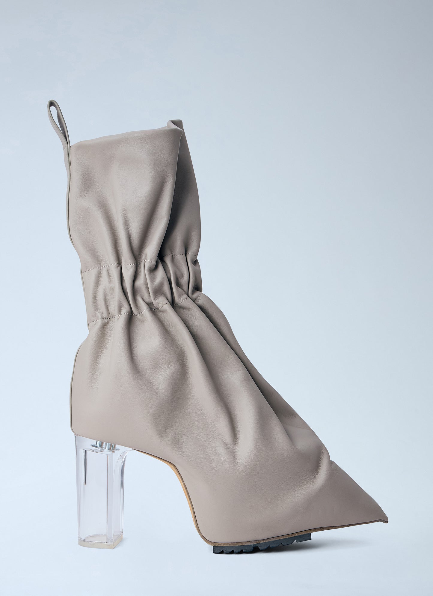 Rick Owens Women Taquito Gathered Leather Ankle Boots RICK OWENS