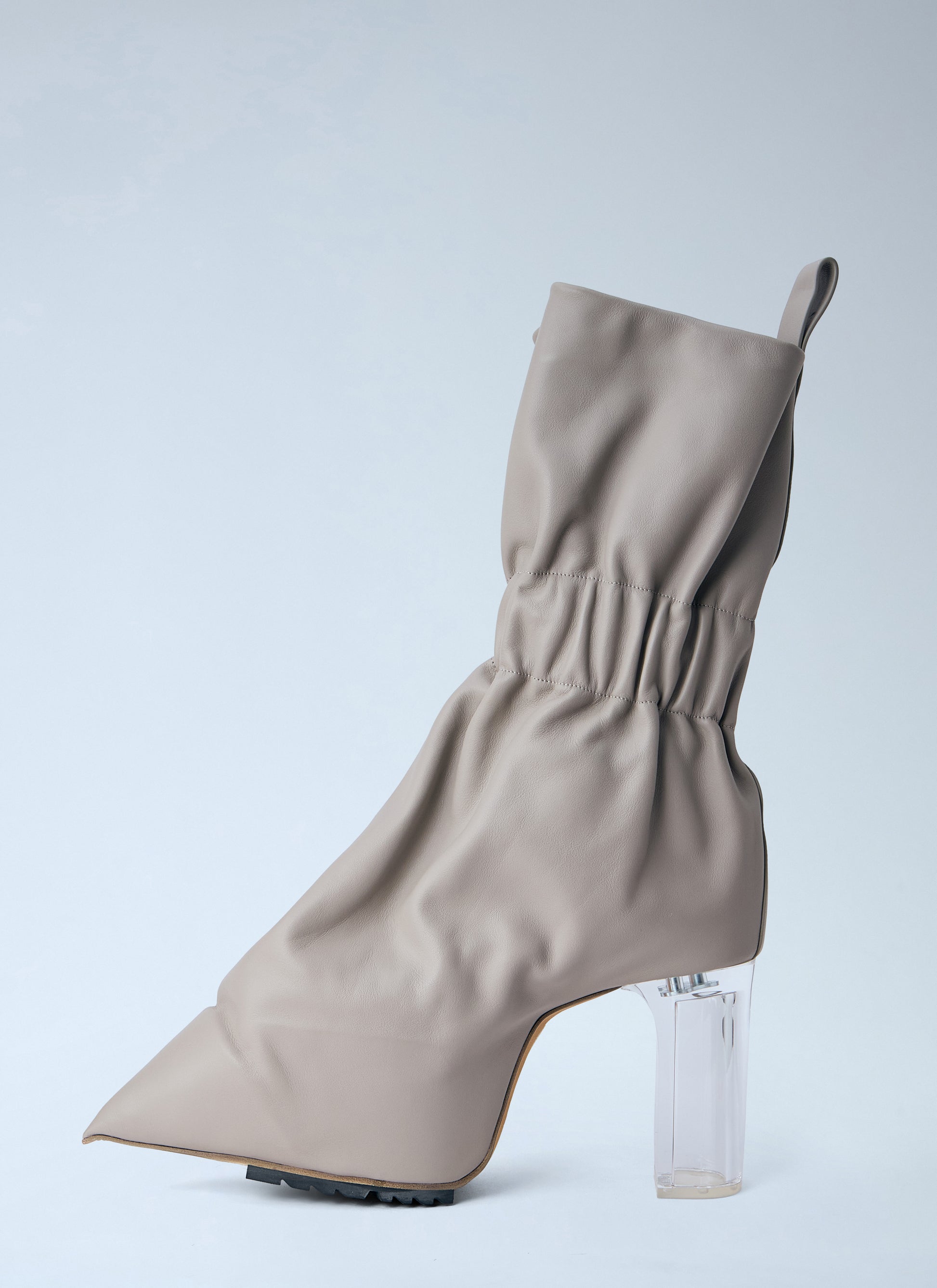 Rick Owens Women Taquito Gathered Leather Ankle Boots RICK OWENS