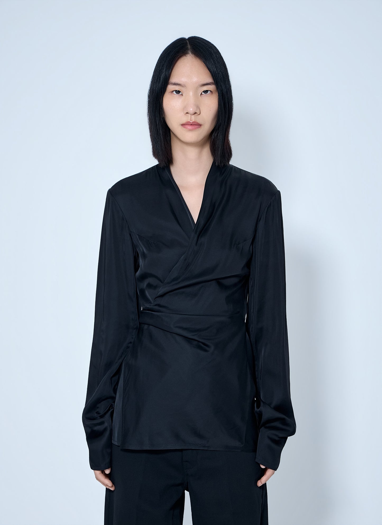 Rick Owens Women Laura Satin Wrap Top RICK OWENS
