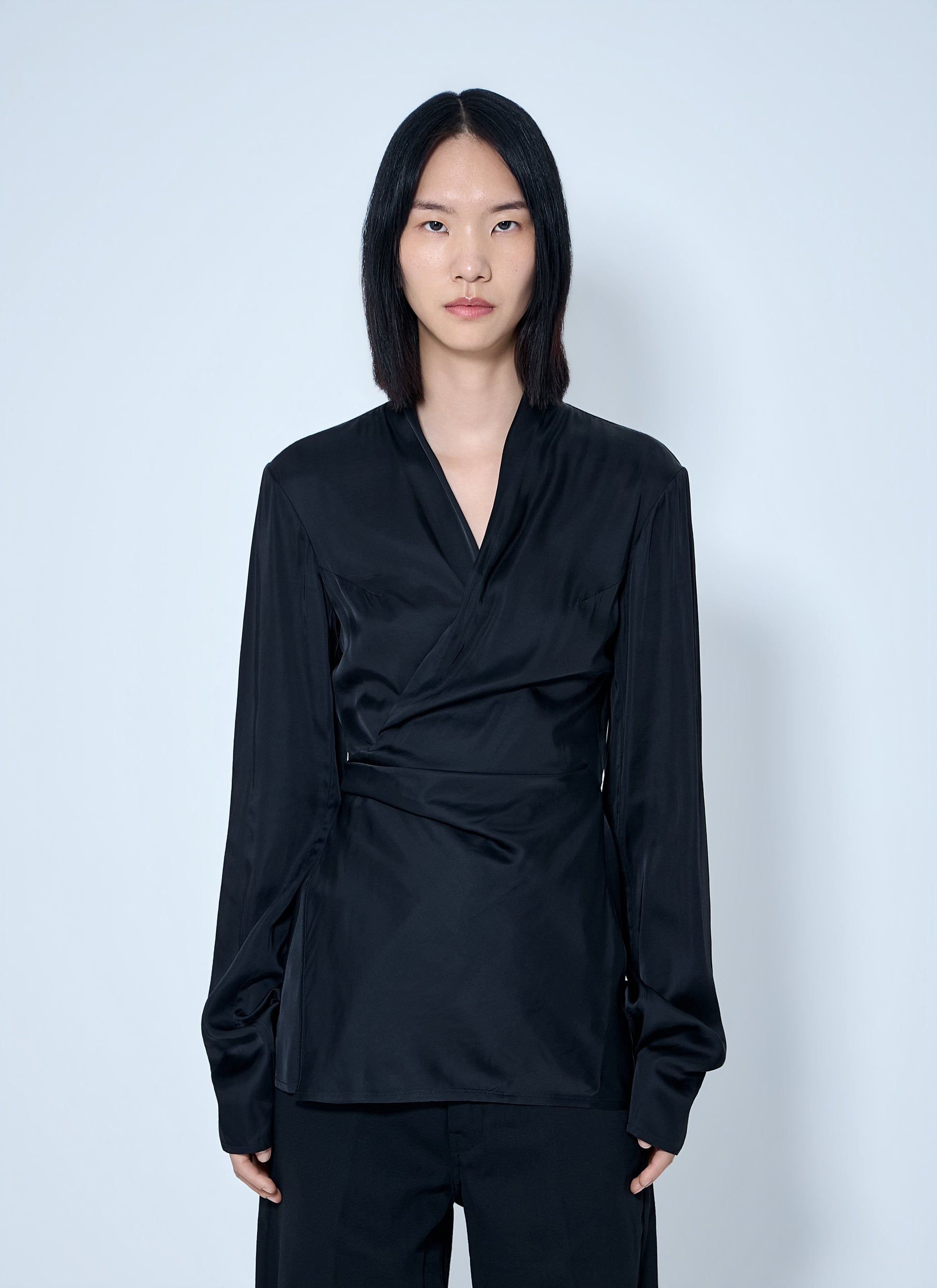 Rick Owens Women Laura Satin Wrap Top RICK OWENS