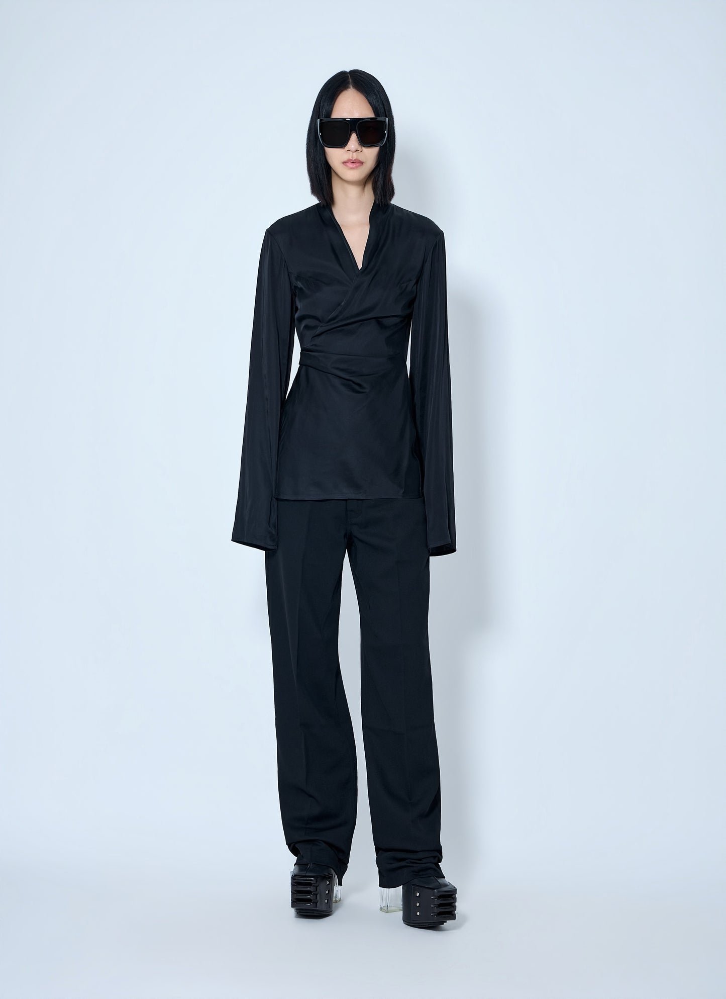 Rick Owens Women Laura Satin Wrap Top RICK OWENS