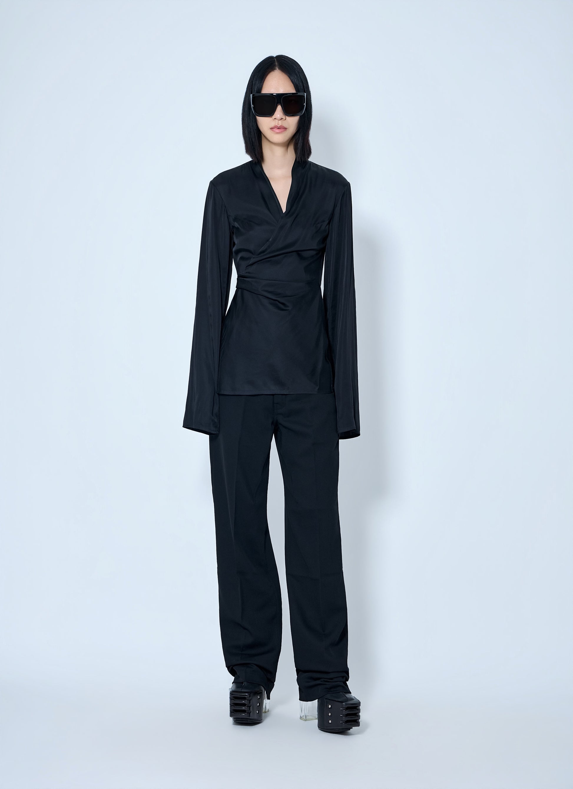 Rick Owens Women Laura Satin Wrap Top RICK OWENS