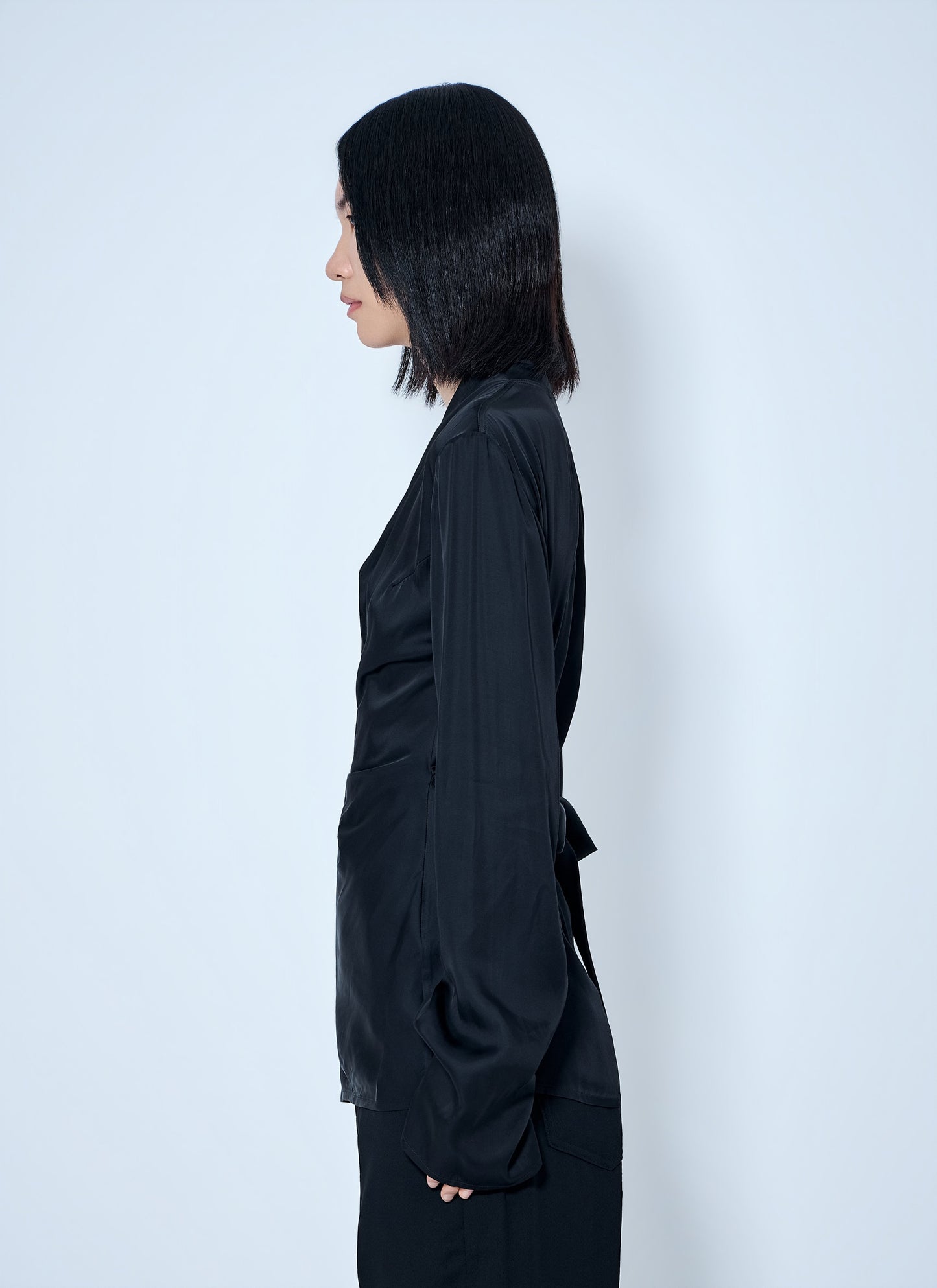 Rick Owens Women Laura Satin Wrap Top RICK OWENS