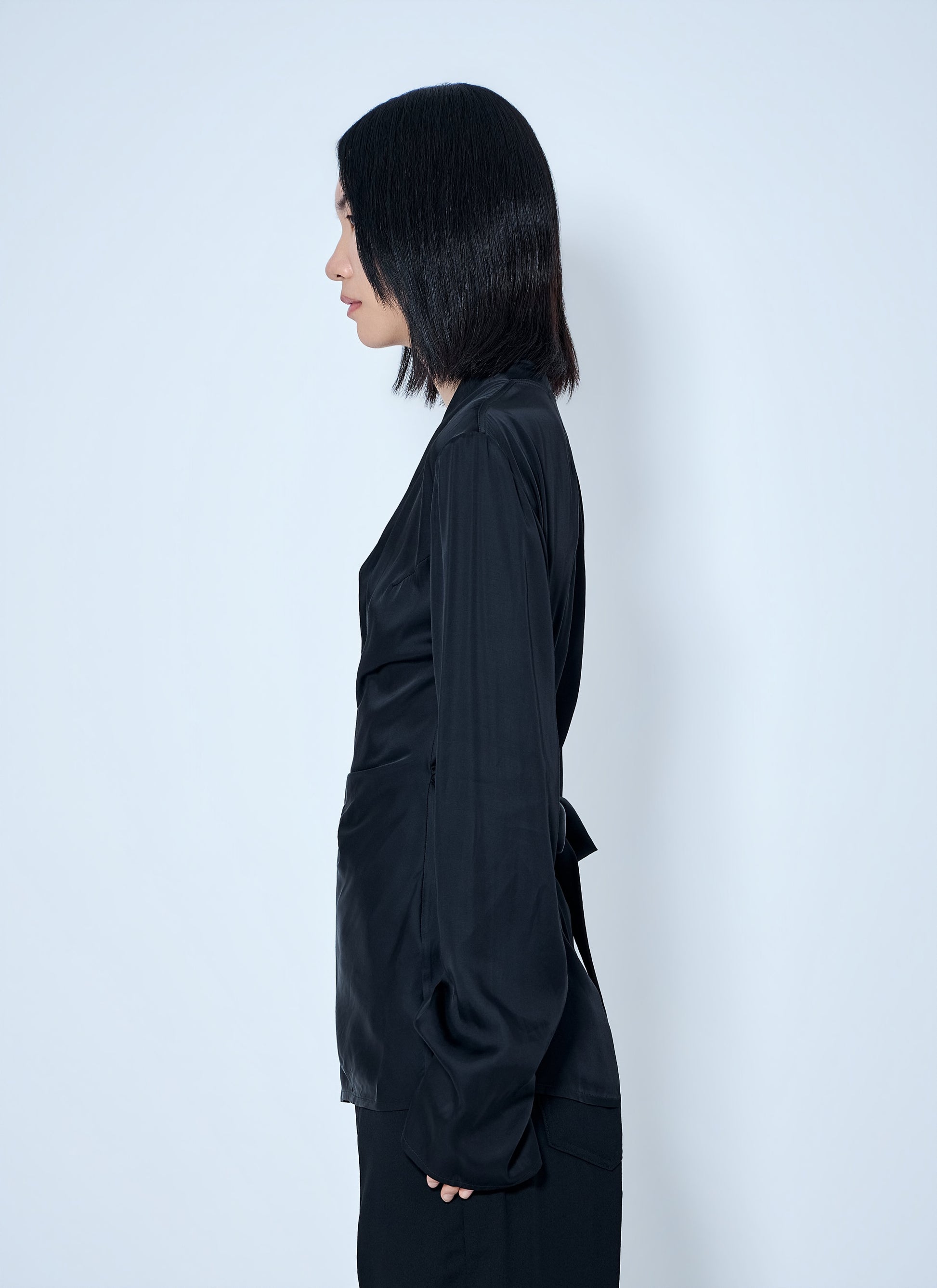 Rick Owens Women Laura Satin Wrap Top RICK OWENS