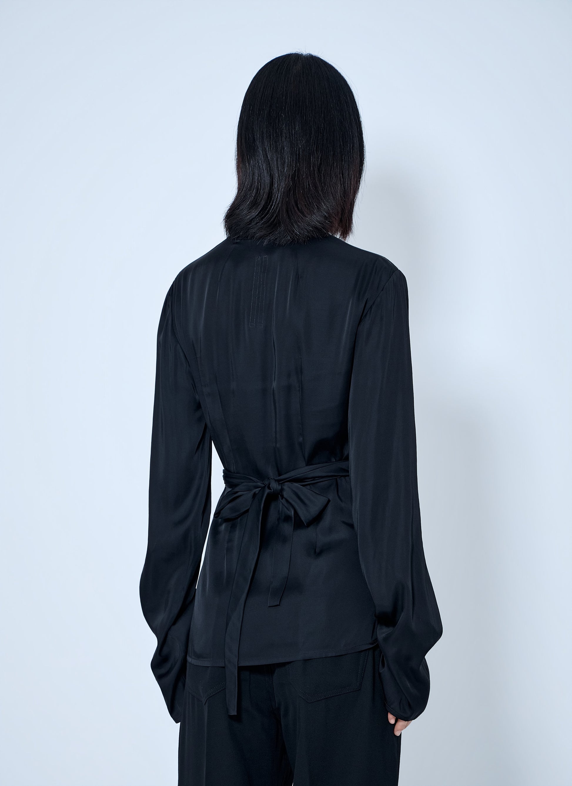 Rick Owens Women Laura Satin Wrap Top RICK OWENS