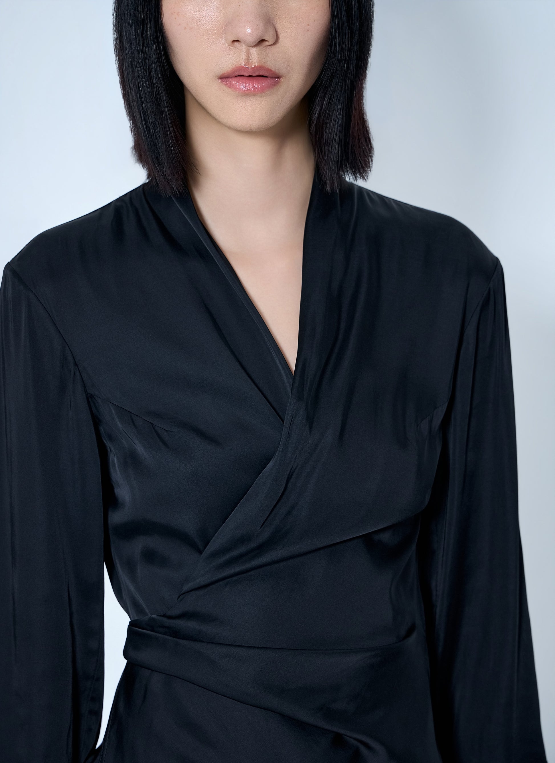 Rick Owens Women Laura Satin Wrap Top RICK OWENS