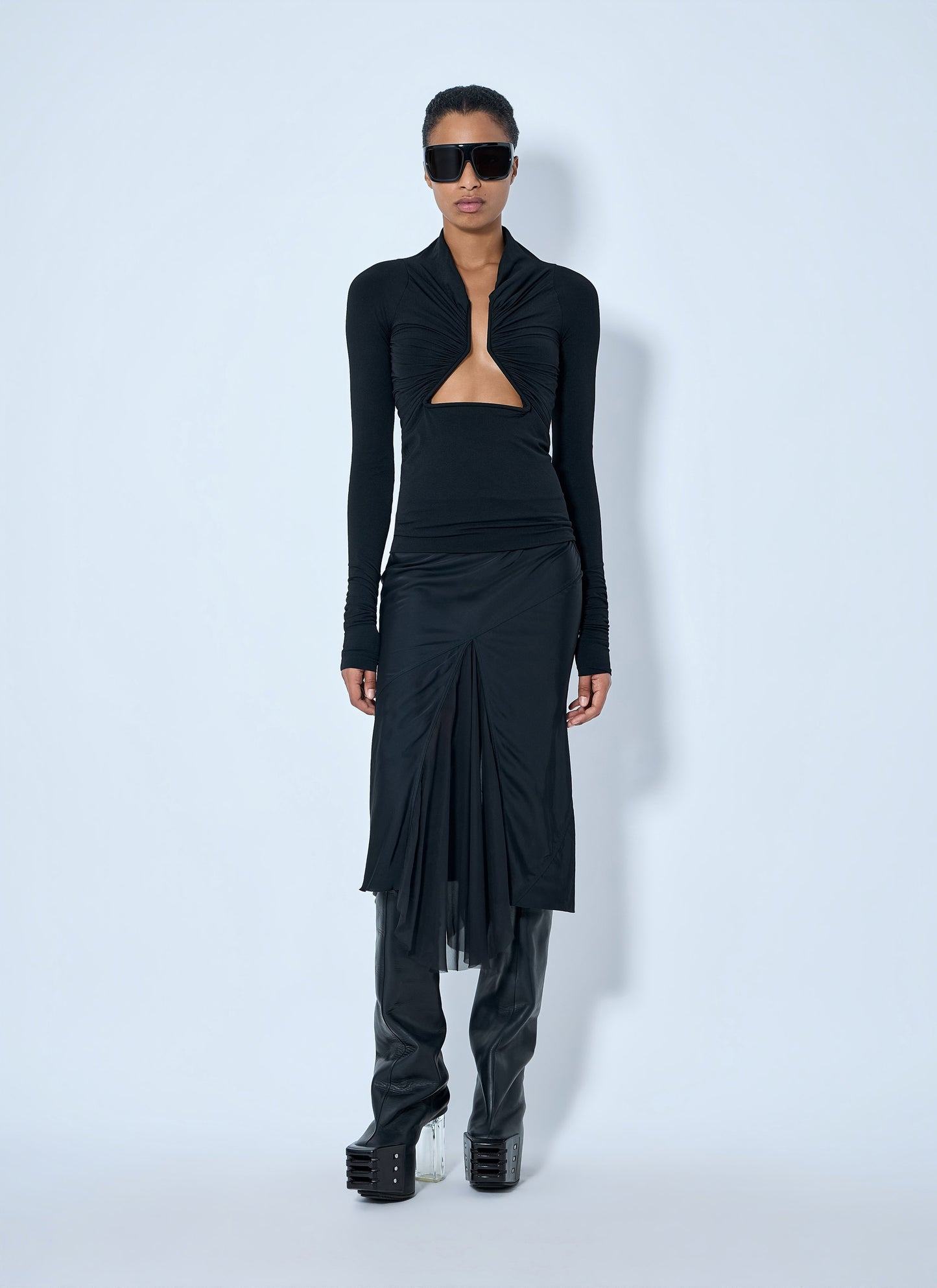 Rick Owens Women Asymmetrical Midi Skirt RICK OWENS