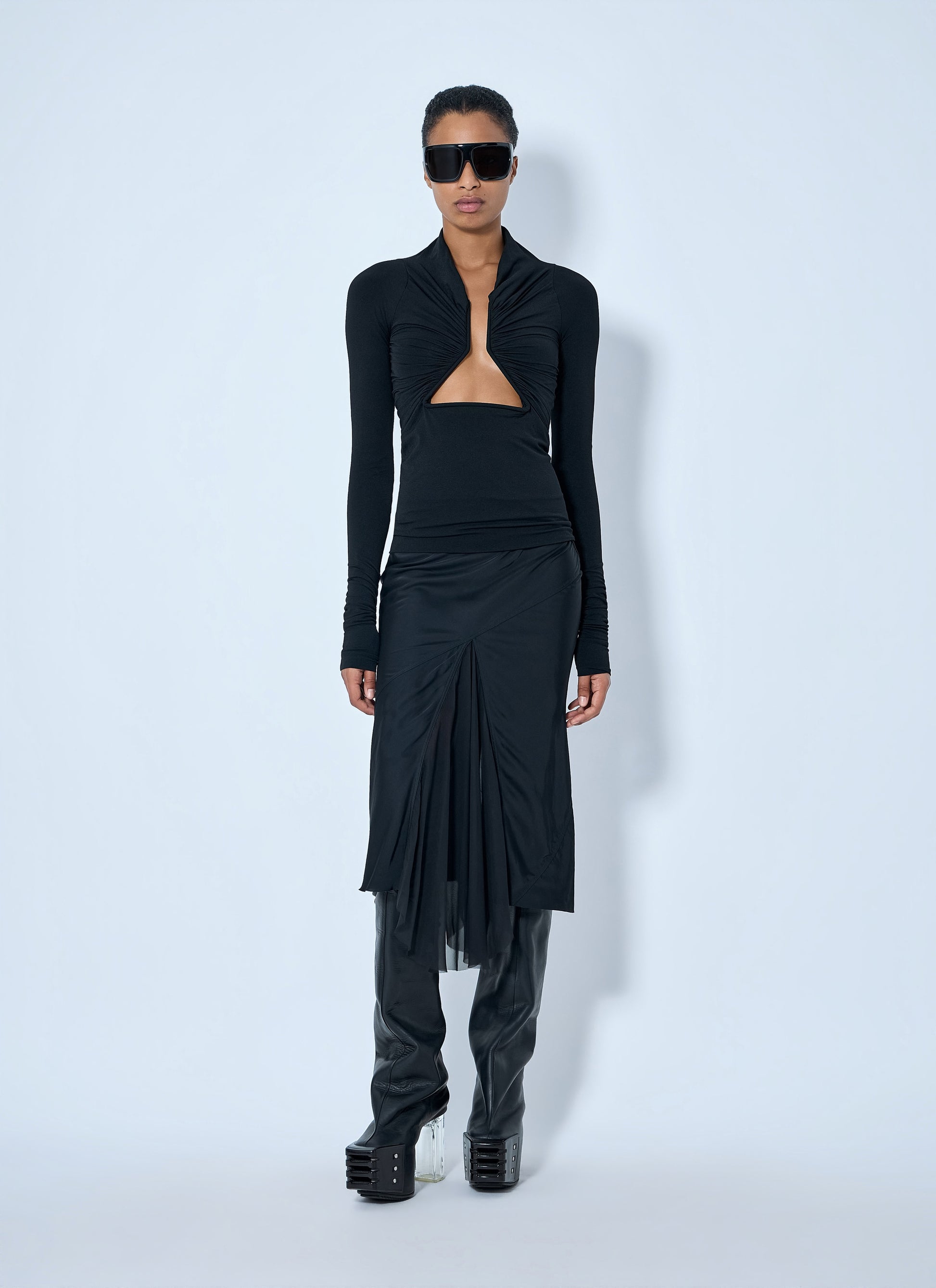 Rick Owens Women Asymmetrical Midi Skirt RICK OWENS