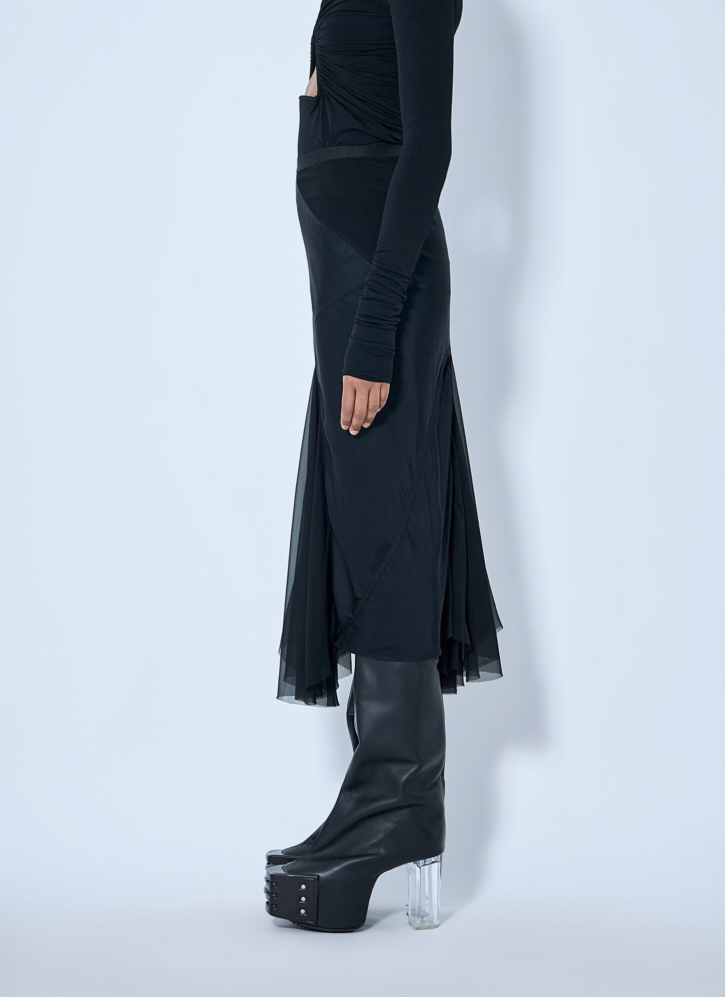 Rick Owens Women Asymmetrical Midi Skirt RICK OWENS