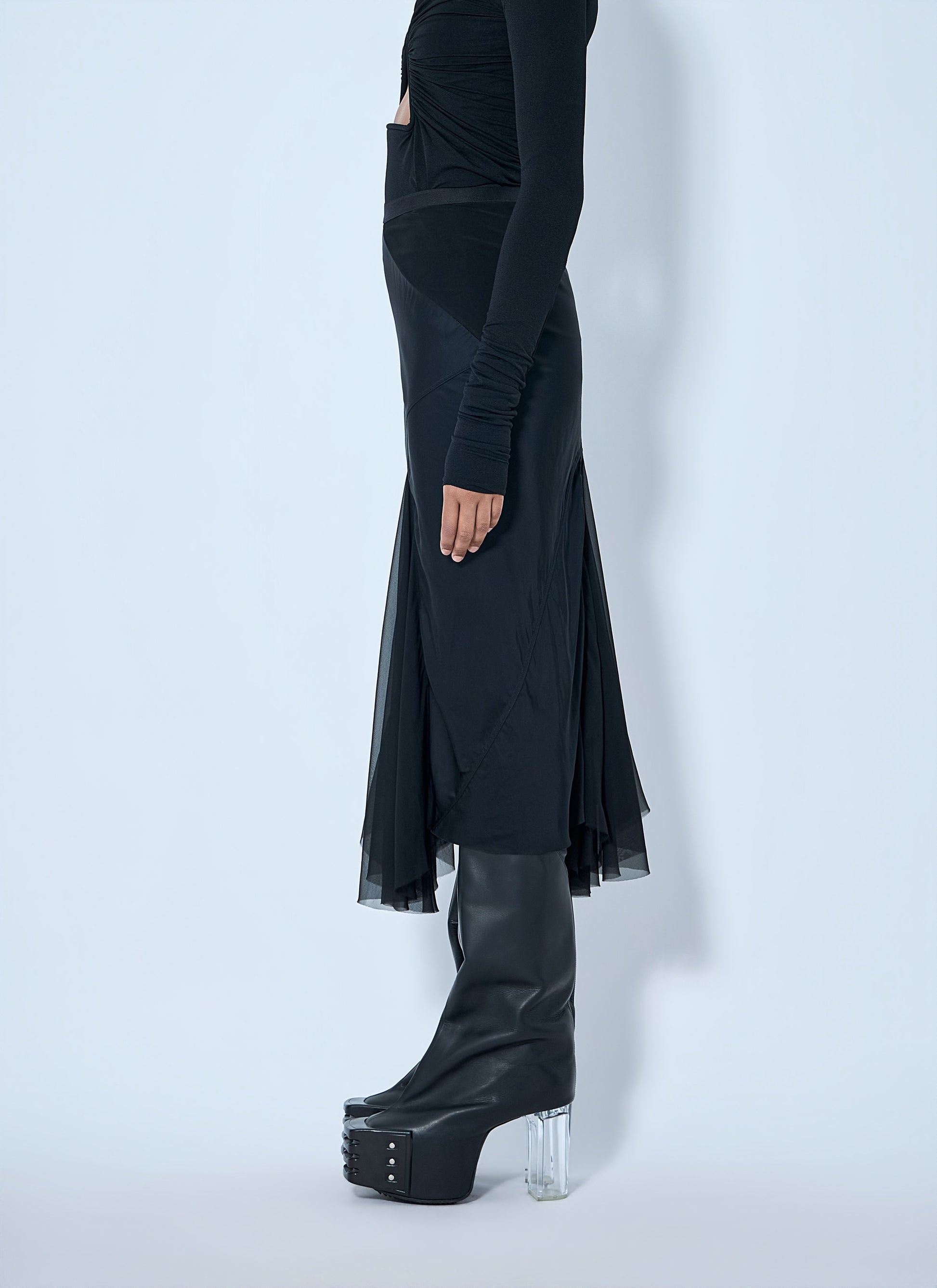 Rick Owens Women Asymmetrical Midi Skirt RICK OWENS