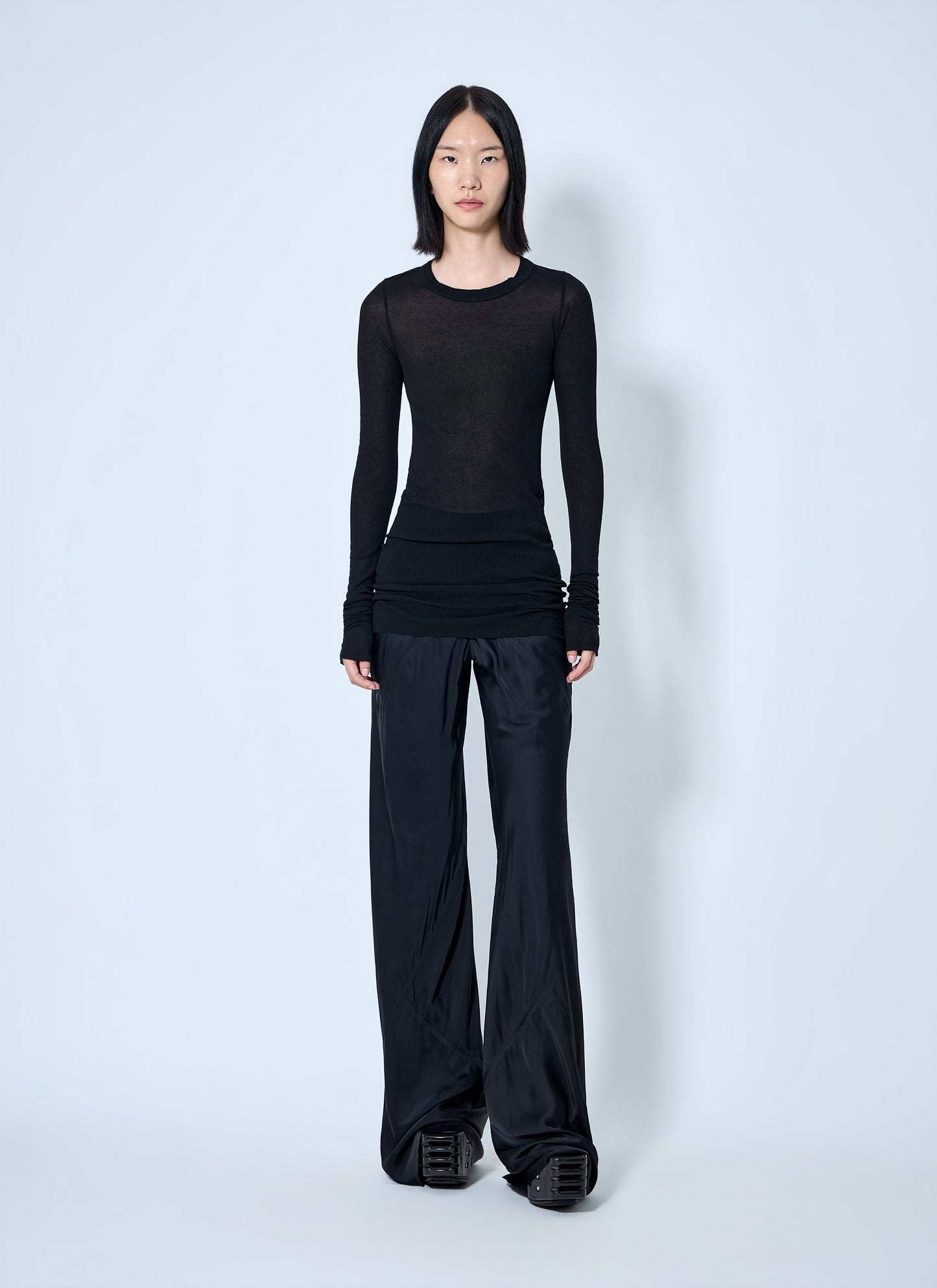 Rick Owens Women Bias Wide-Leg Pants