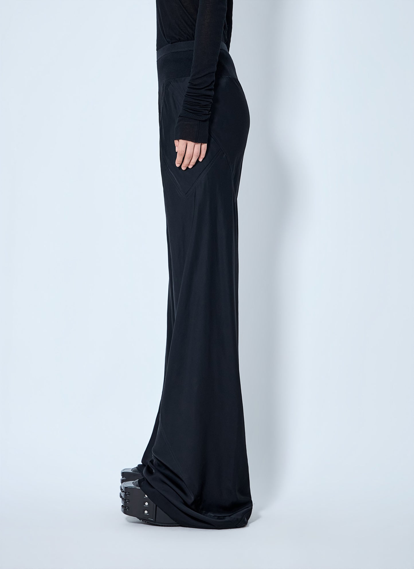 Rick Owens Women Bias Wide-Leg Pants