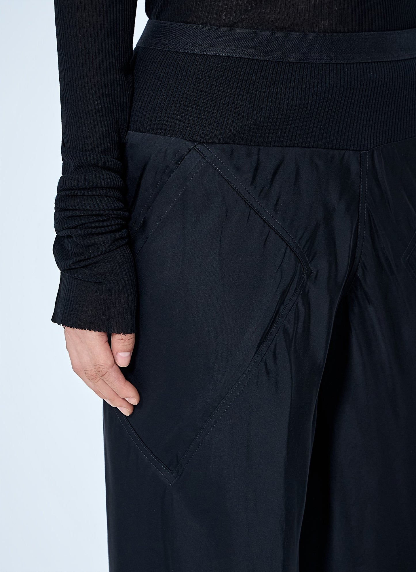 Rick Owens Women Bias Wide-Leg Pants