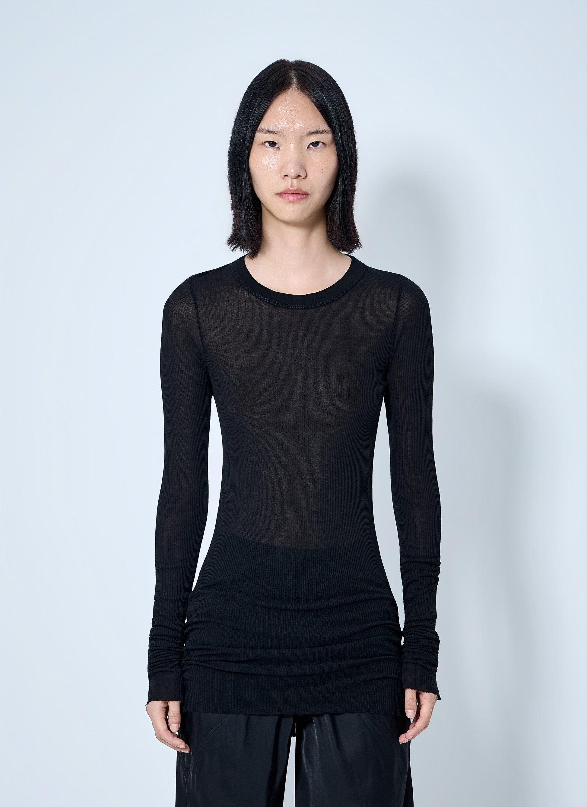 Rick Owens Women Long Sleeve Sheer Knit Top RICK OWENS