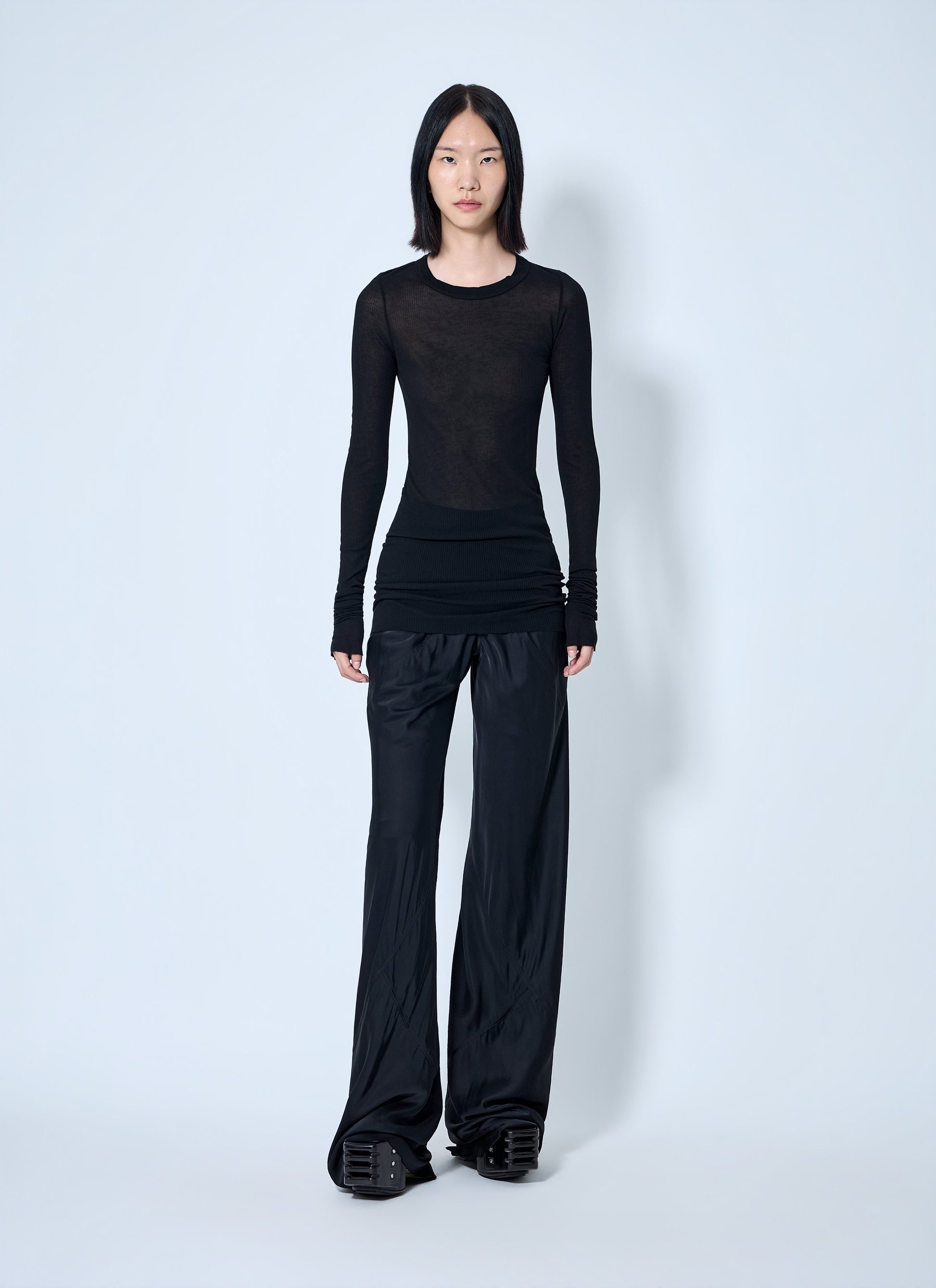 Rick Owens Women Long Sleeve Sheer Knit Top RICK OWENS