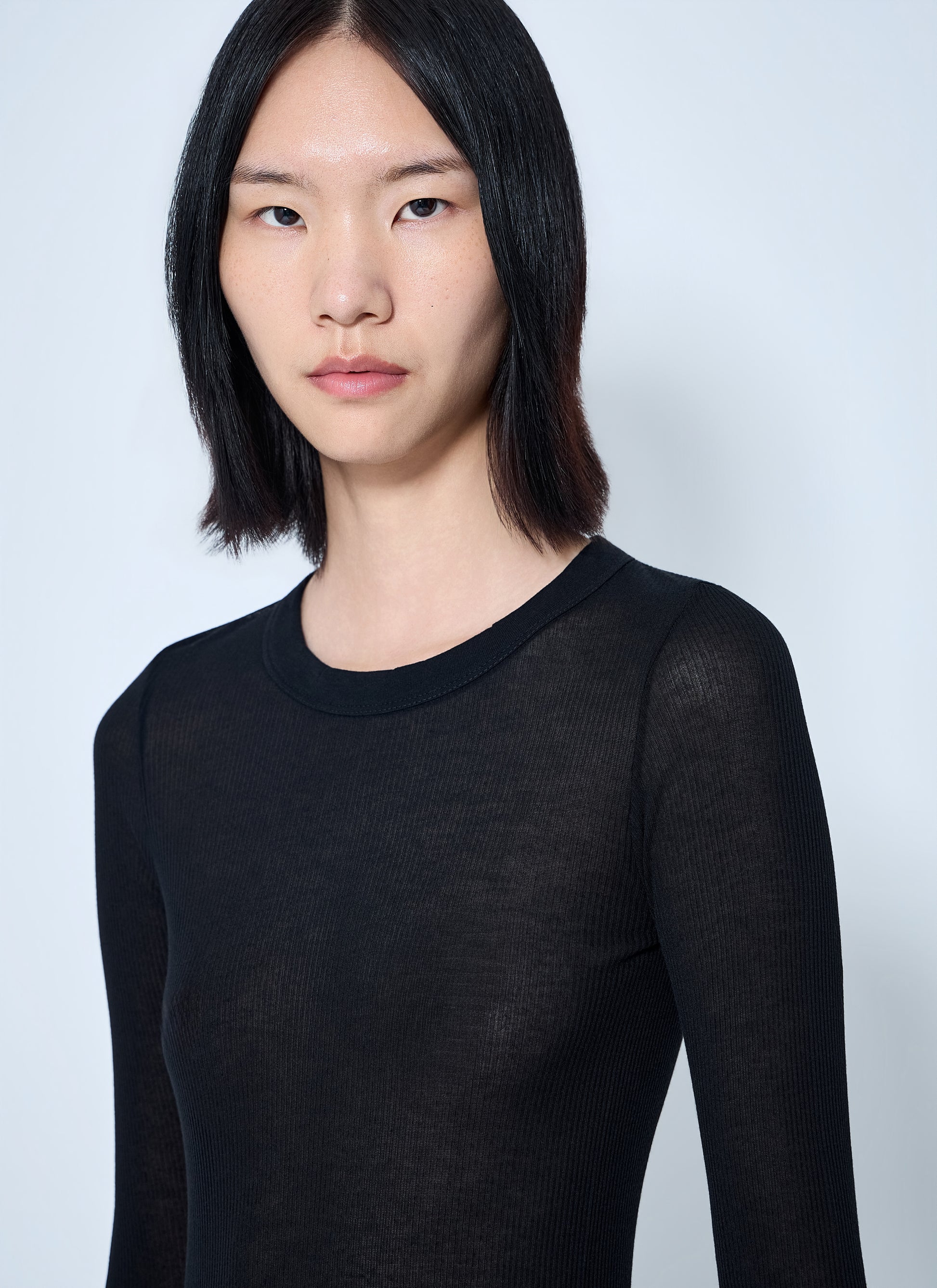Rick Owens Women Long Sleeve Sheer Knit Top RICK OWENS