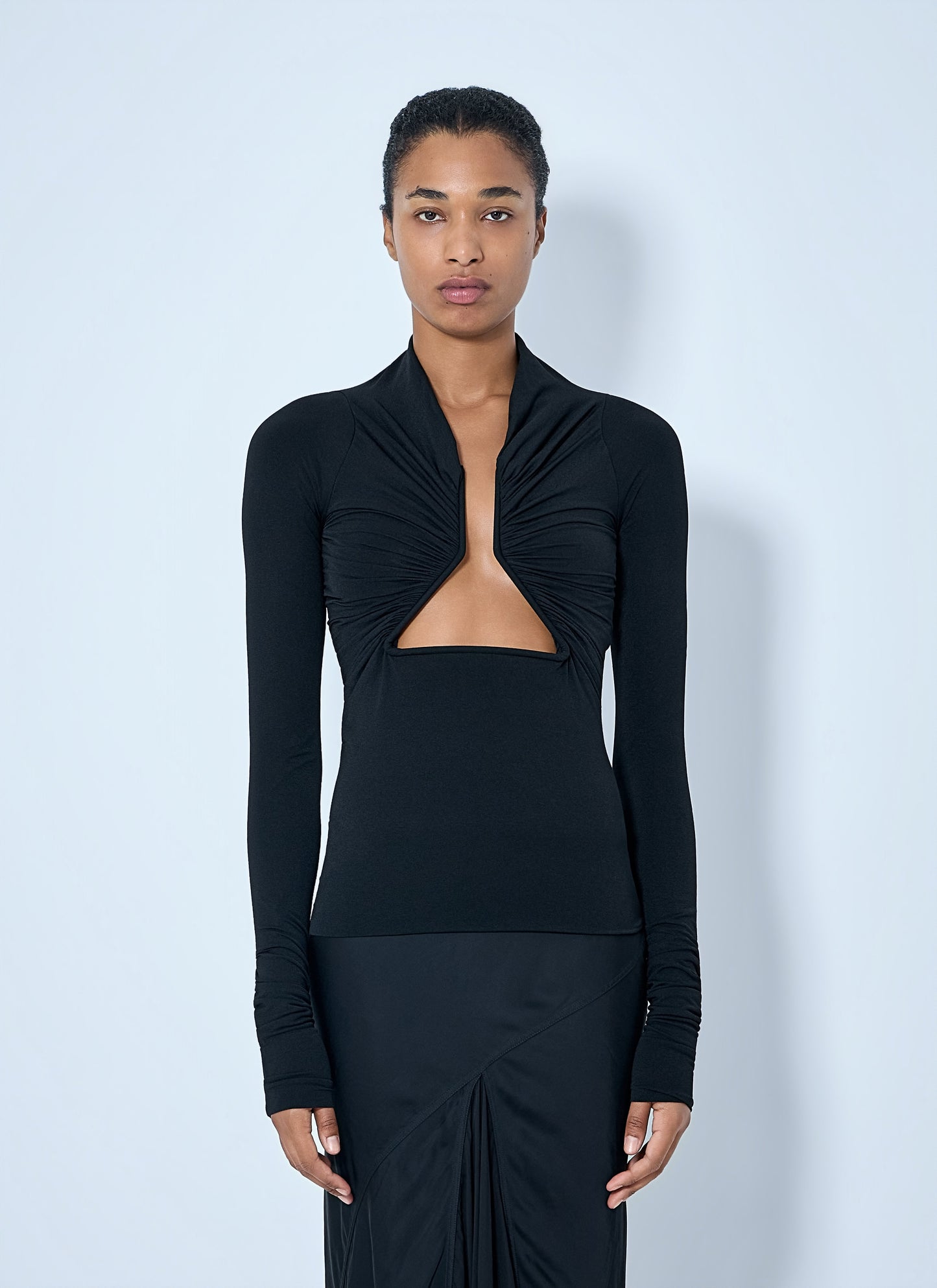 Rick Owens Women Jersey Ls Prong Top RICK OWENS