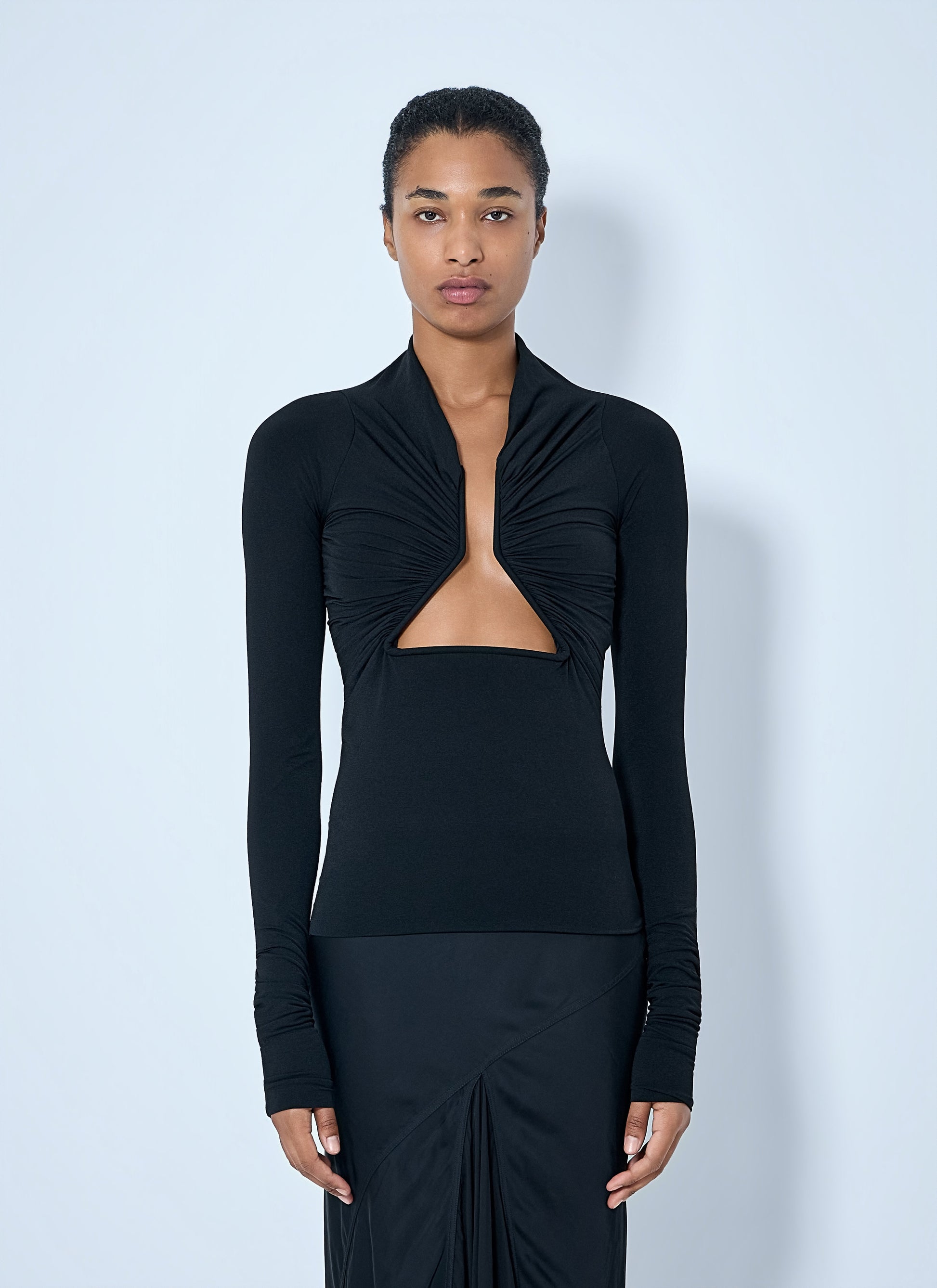 Rick Owens Women Jersey Ls Prong Top RICK OWENS