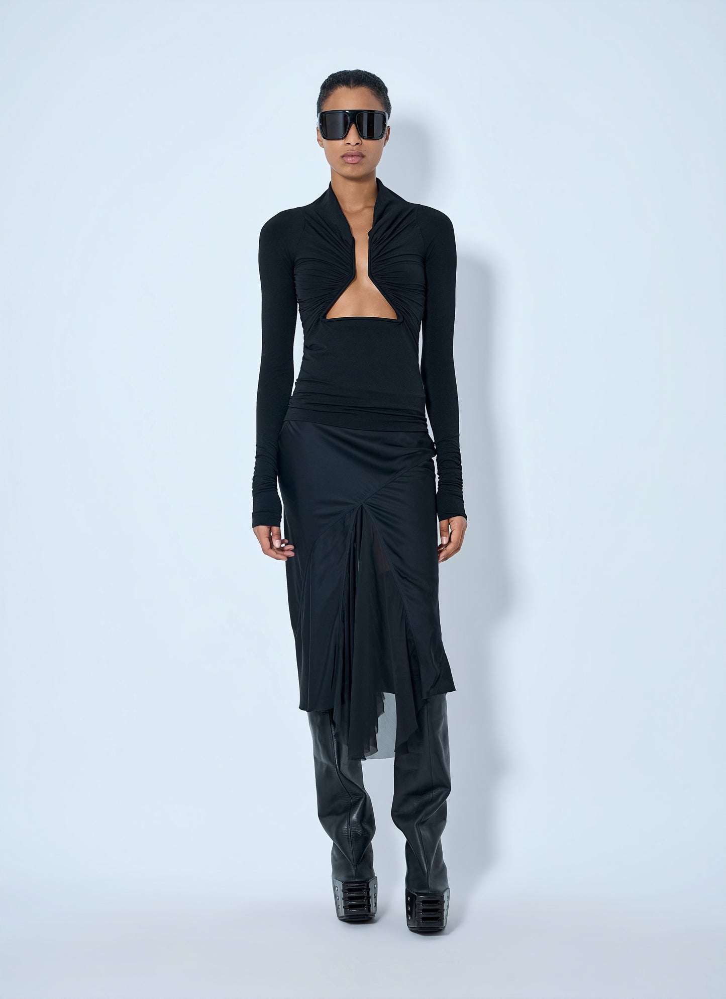 Rick Owens Women Jersey Ls Prong Top RICK OWENS