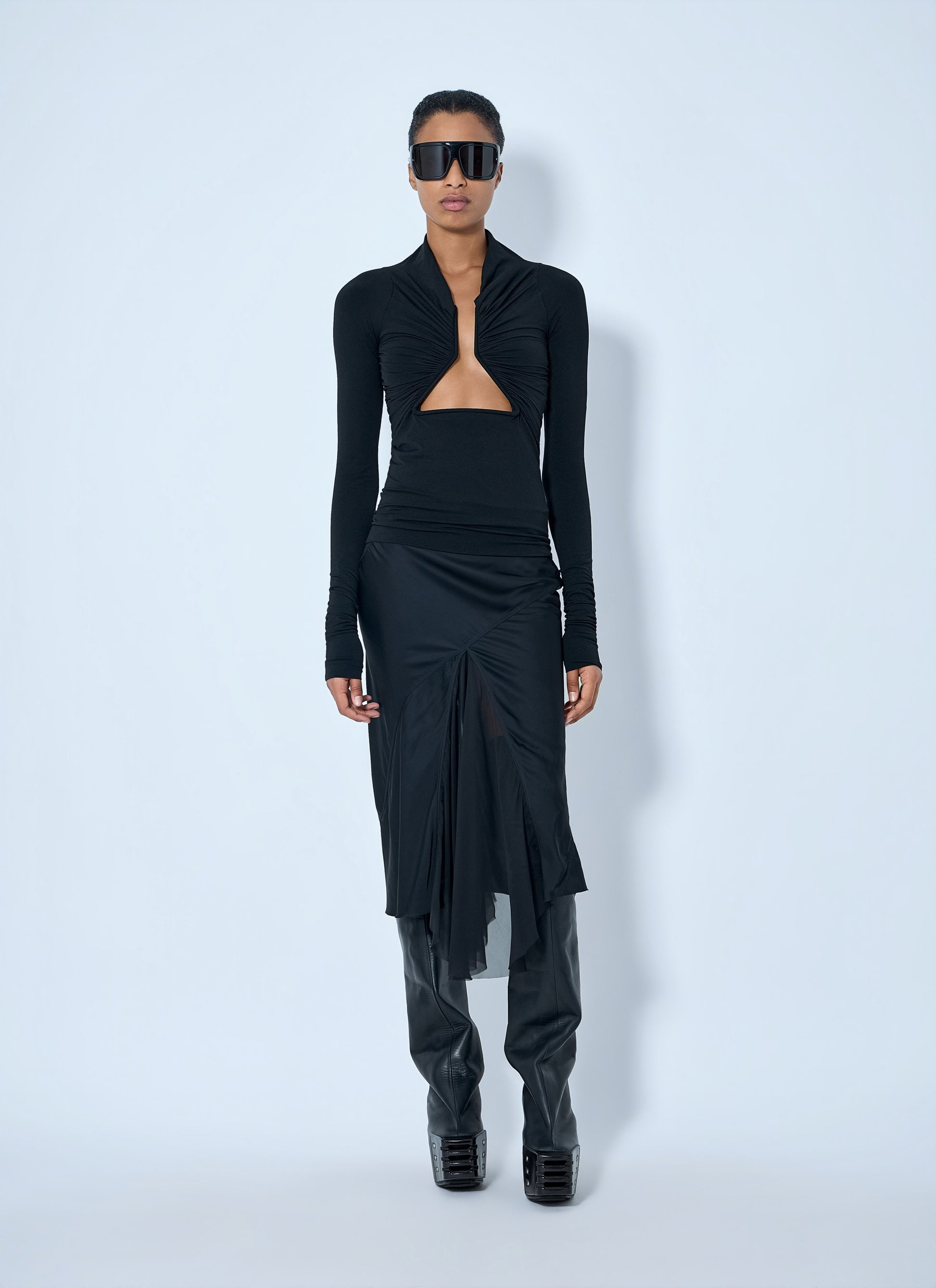 Rick Owens Women Jersey Ls Prong Top RICK OWENS