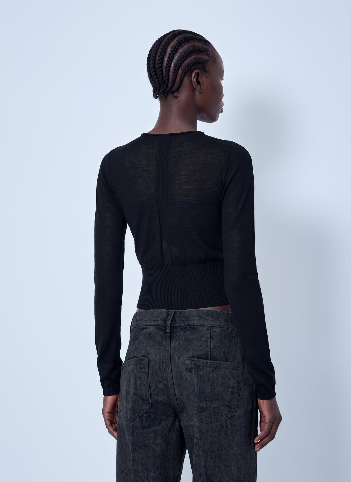 Rick Owens Women Slashed Cropped Pull Top RICK OWENS