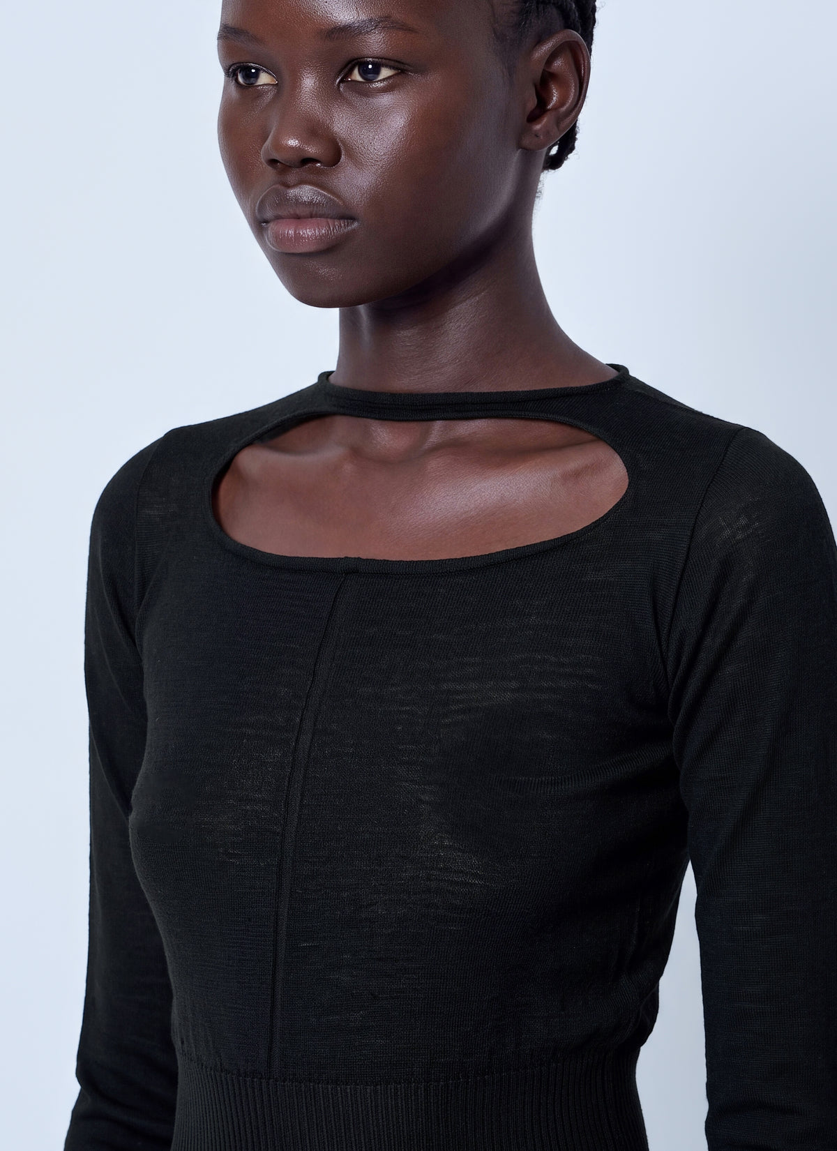 Rick Owens Women Slashed Cropped Pull Top RICK OWENS