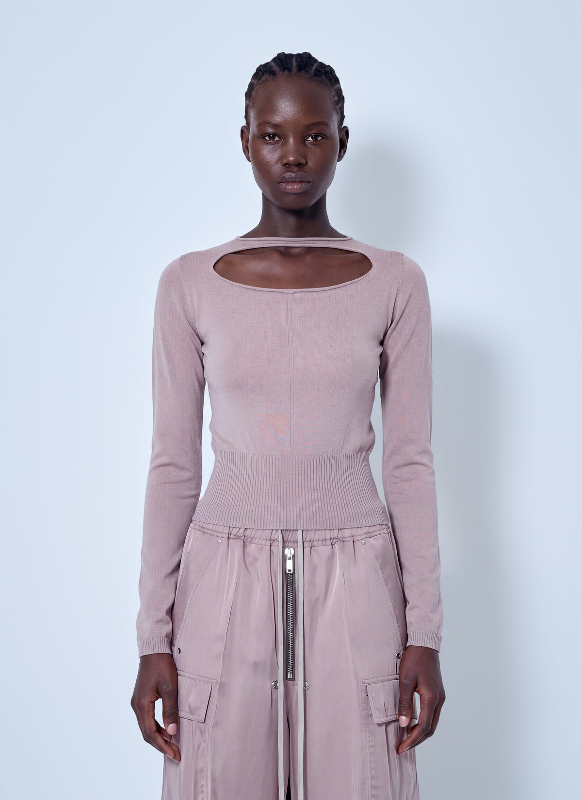 Rick Owens Women Slashed Cropped Pull Top RICK OWENS