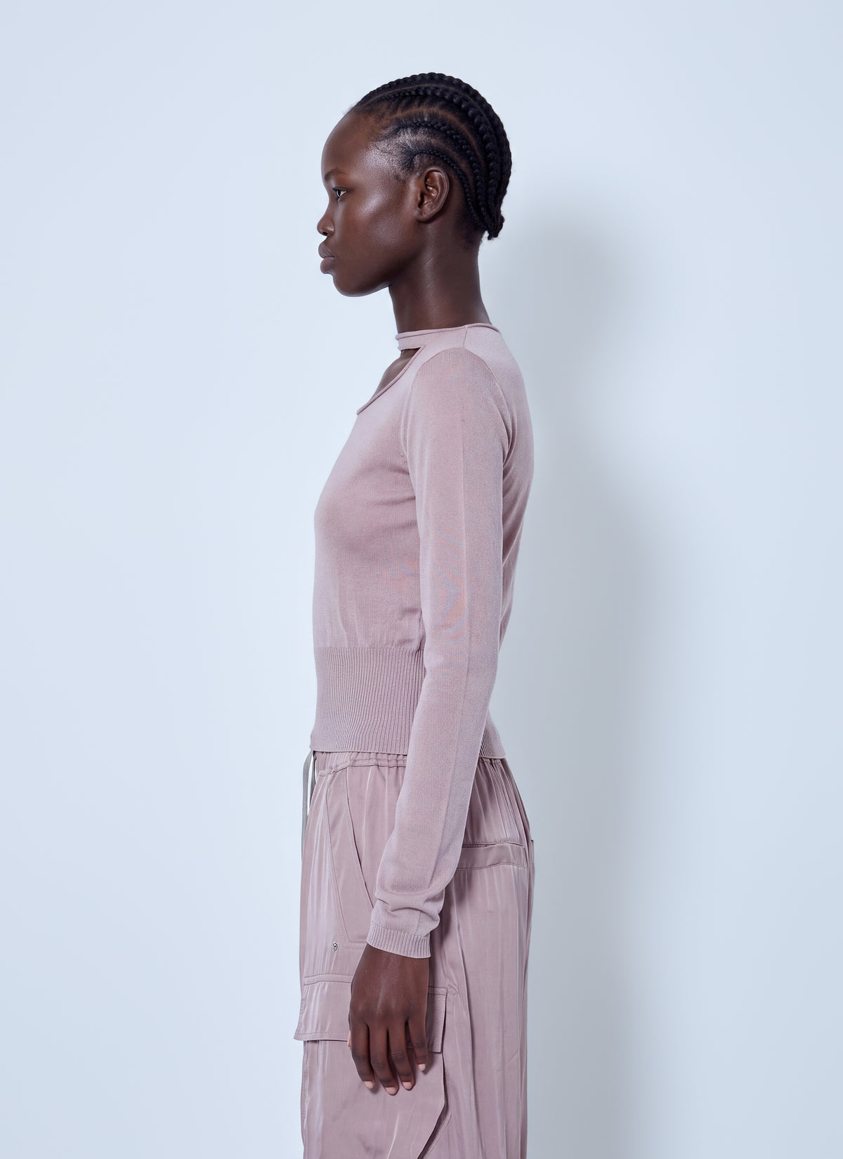 Rick Owens Women Slashed Cropped Pull Top RICK OWENS