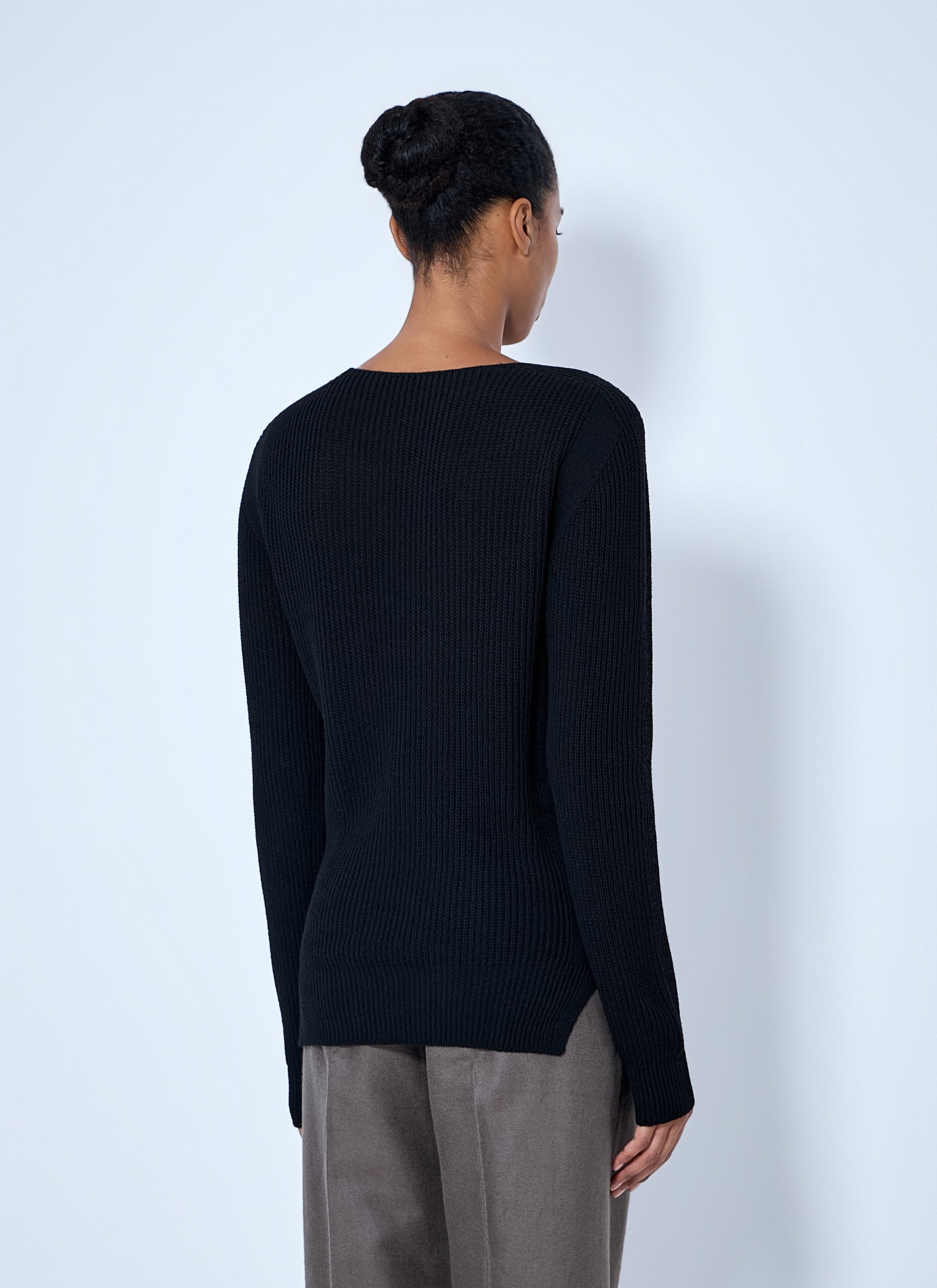 Rick Owens Women Deep V-Neck Ribbed Sweater RICK OWENS
