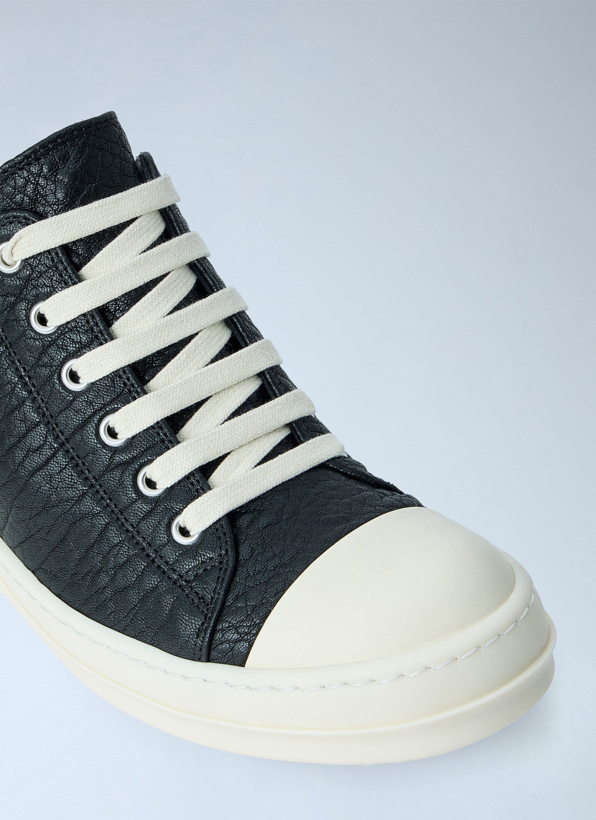 Rick Owens Women Textured Leather Low-Top Sneakers RICK OWENS