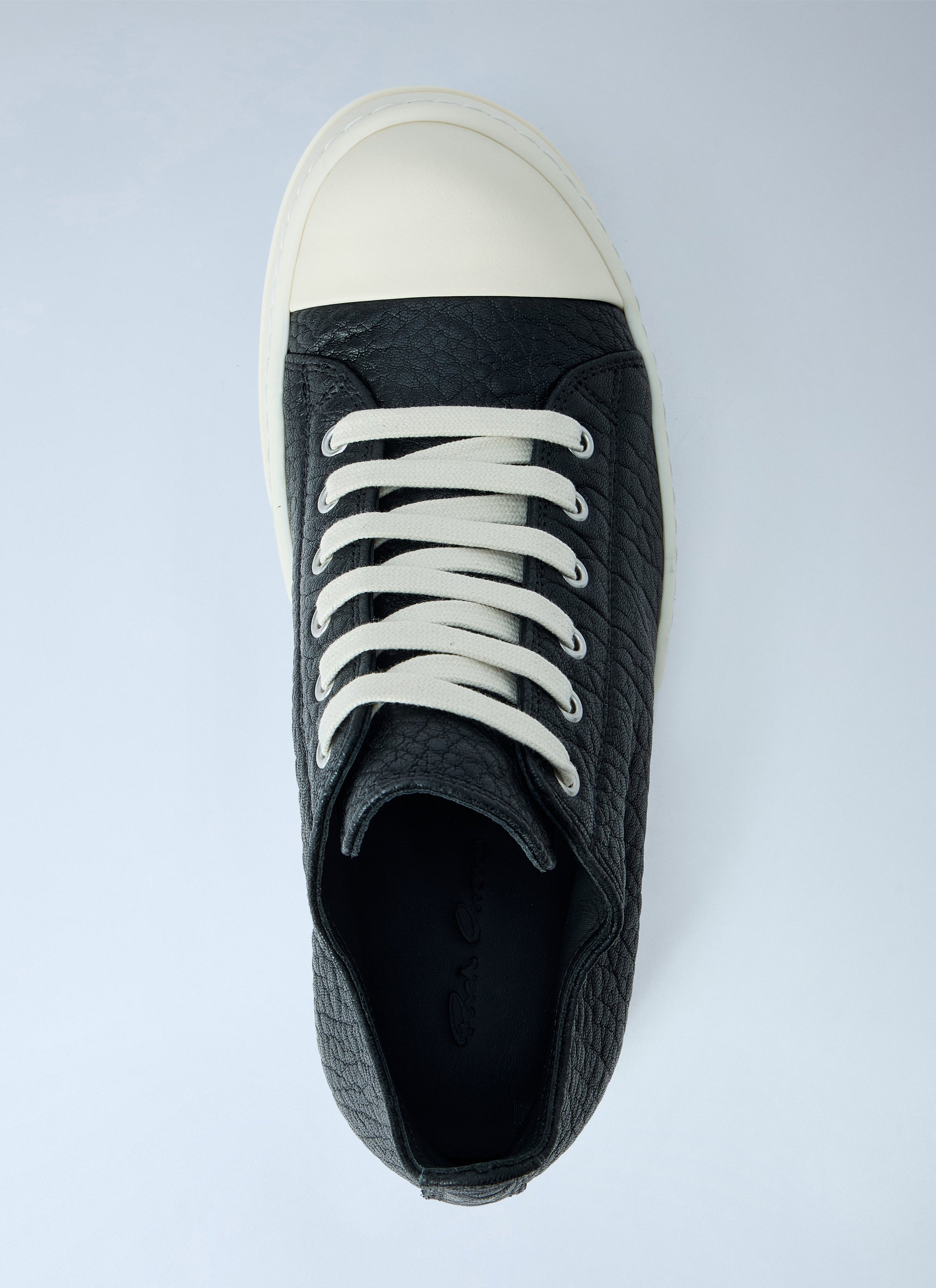 Rick Owens Women Textured Leather Low-Top Sneakers RICK OWENS