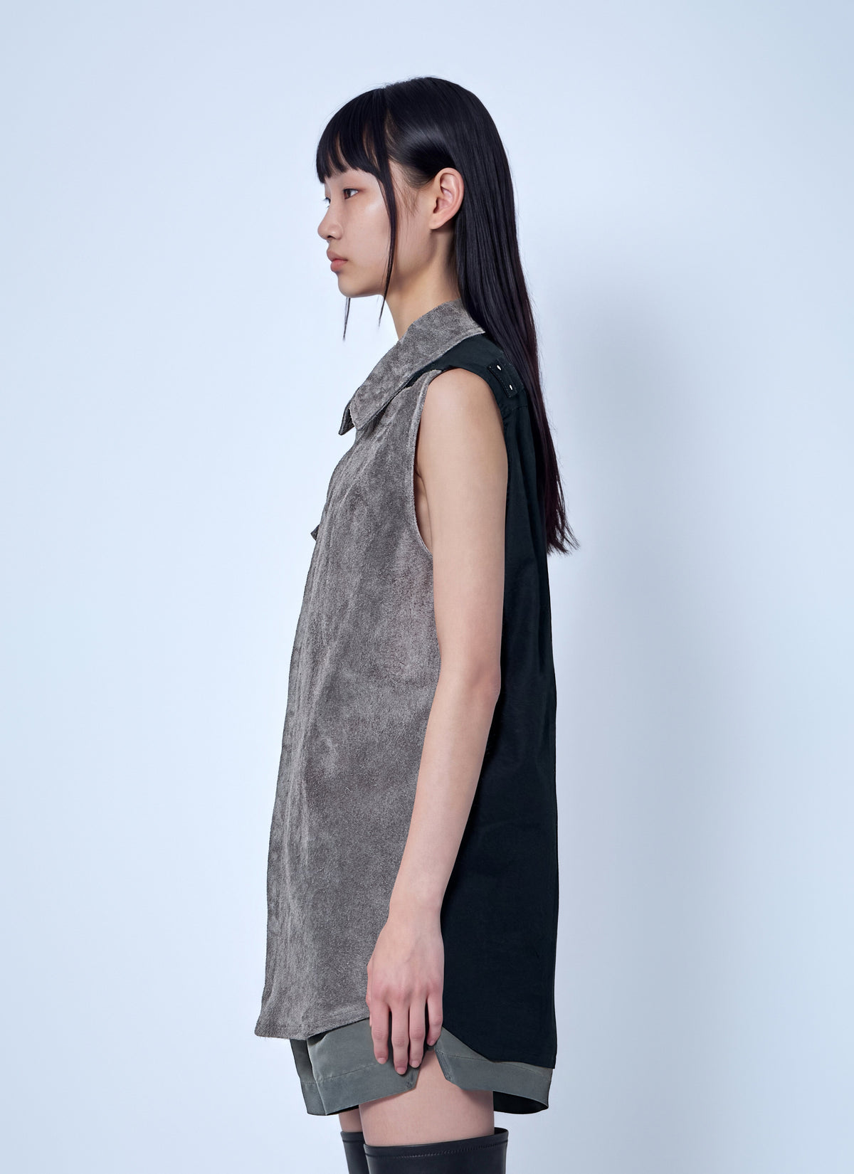 Rick Owens Women Throat Latch Short Sleeves Shirt RICK OWENS
