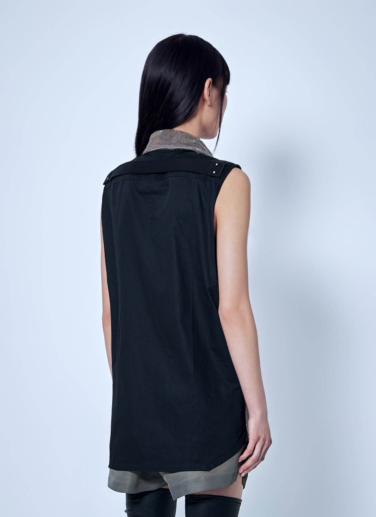 Rick Owens Women Throat Latch Short Sleeves Shirt RICK OWENS