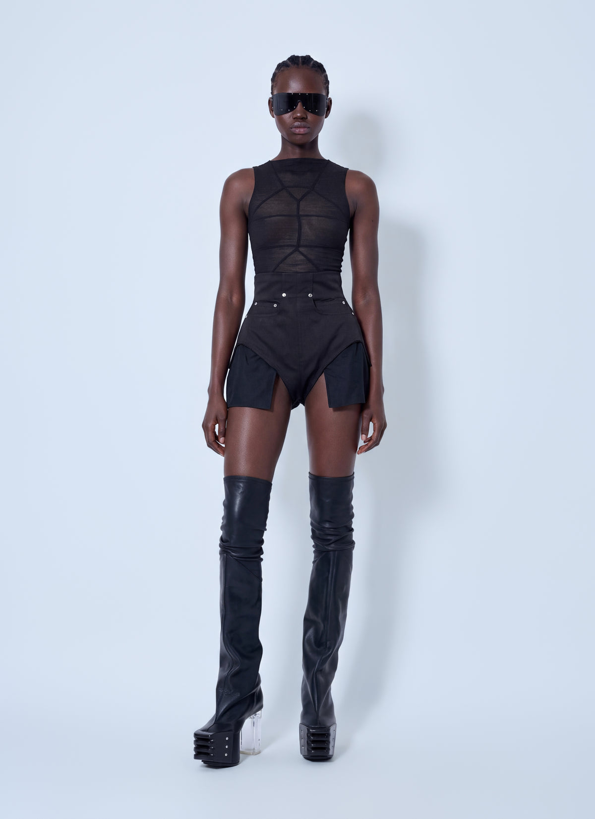 Rick Owens Women Sheer Panelled Top