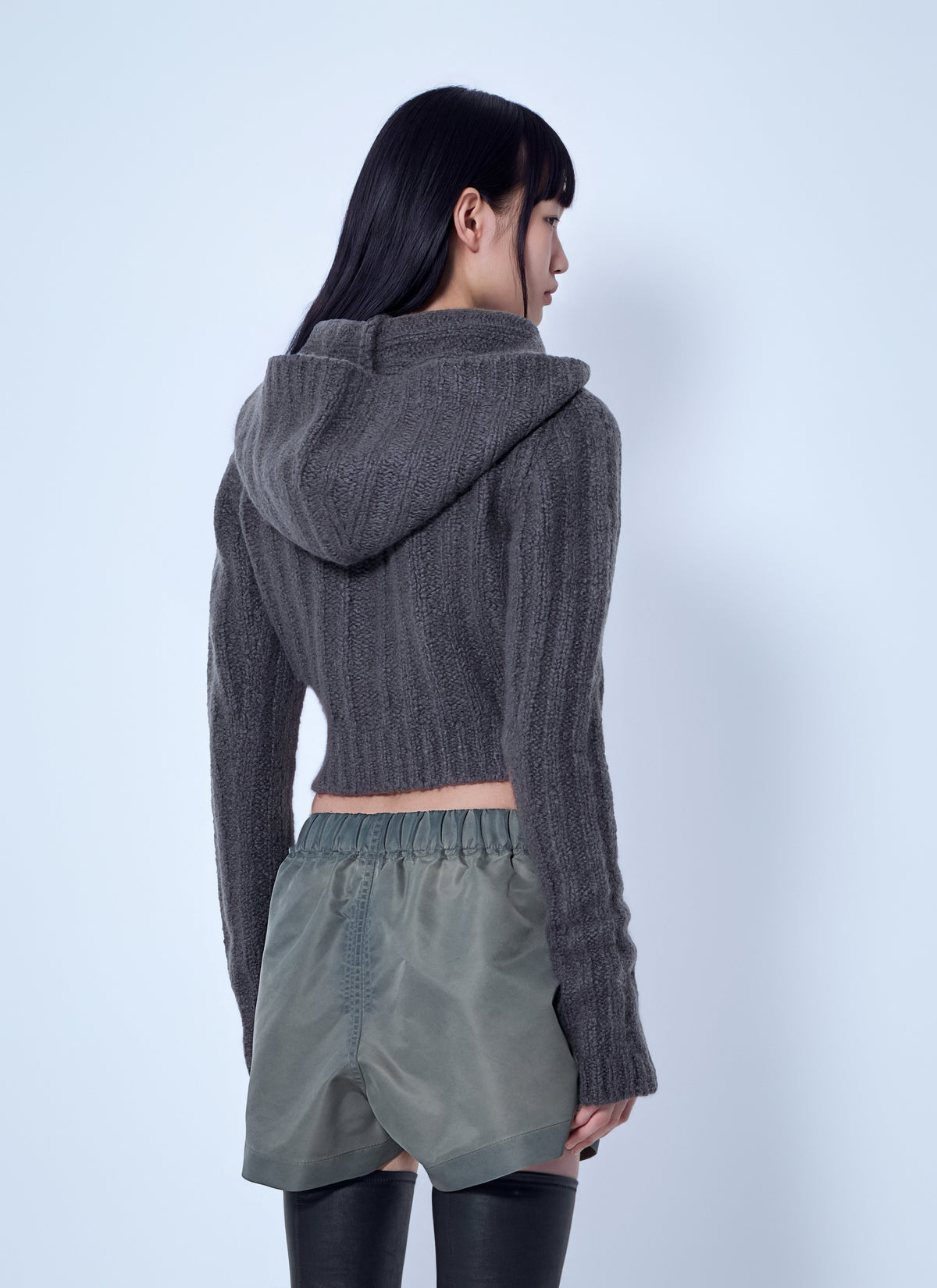 Rick Owens Women Long Sleeve Cropped Hooded Top RICK OWENS