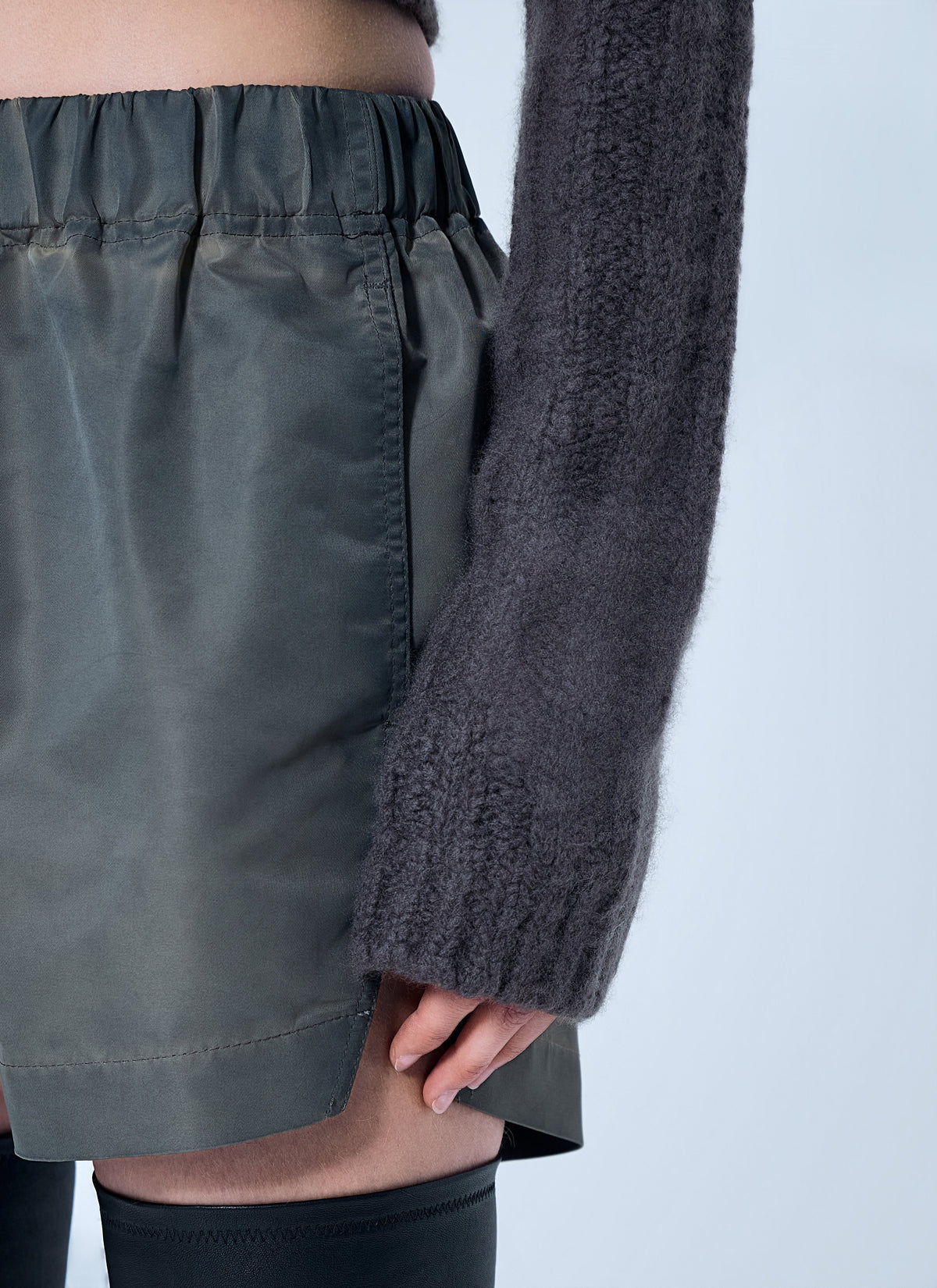 Rick Owens Women Long Sleeve Cropped Hooded Top RICK OWENS