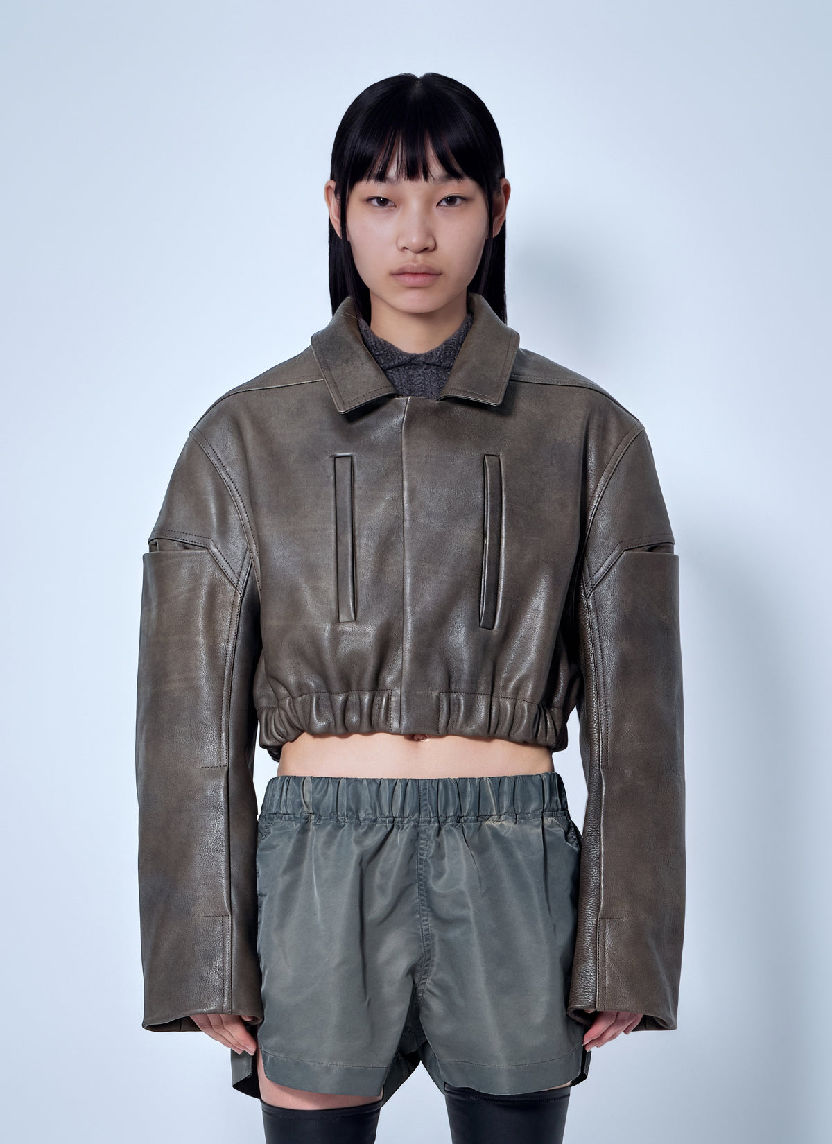 Rick Owens Women Collared Mac Bomber Jacket RICK OWENS
